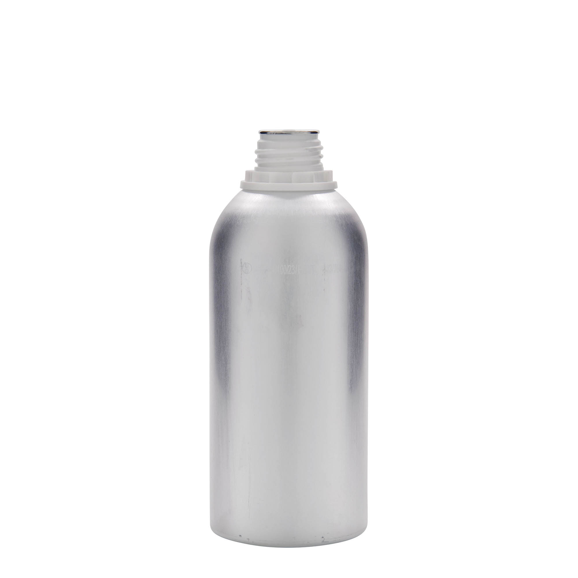 625 ml aluminiumsflaske, metall, sølv, åpning: DIN 32