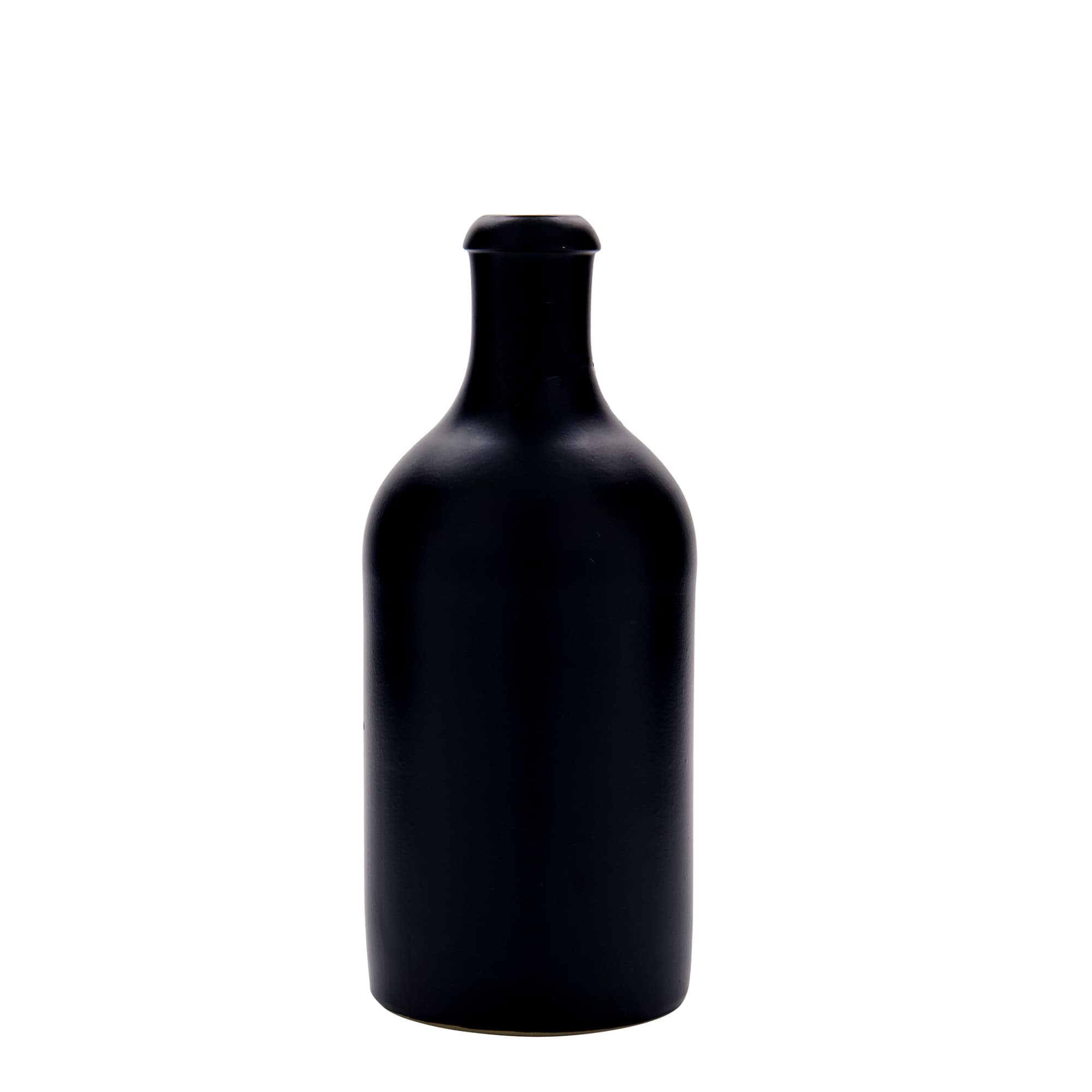 500 ml tonkrukke, steingods, svart, åpning: klemmeforsegling