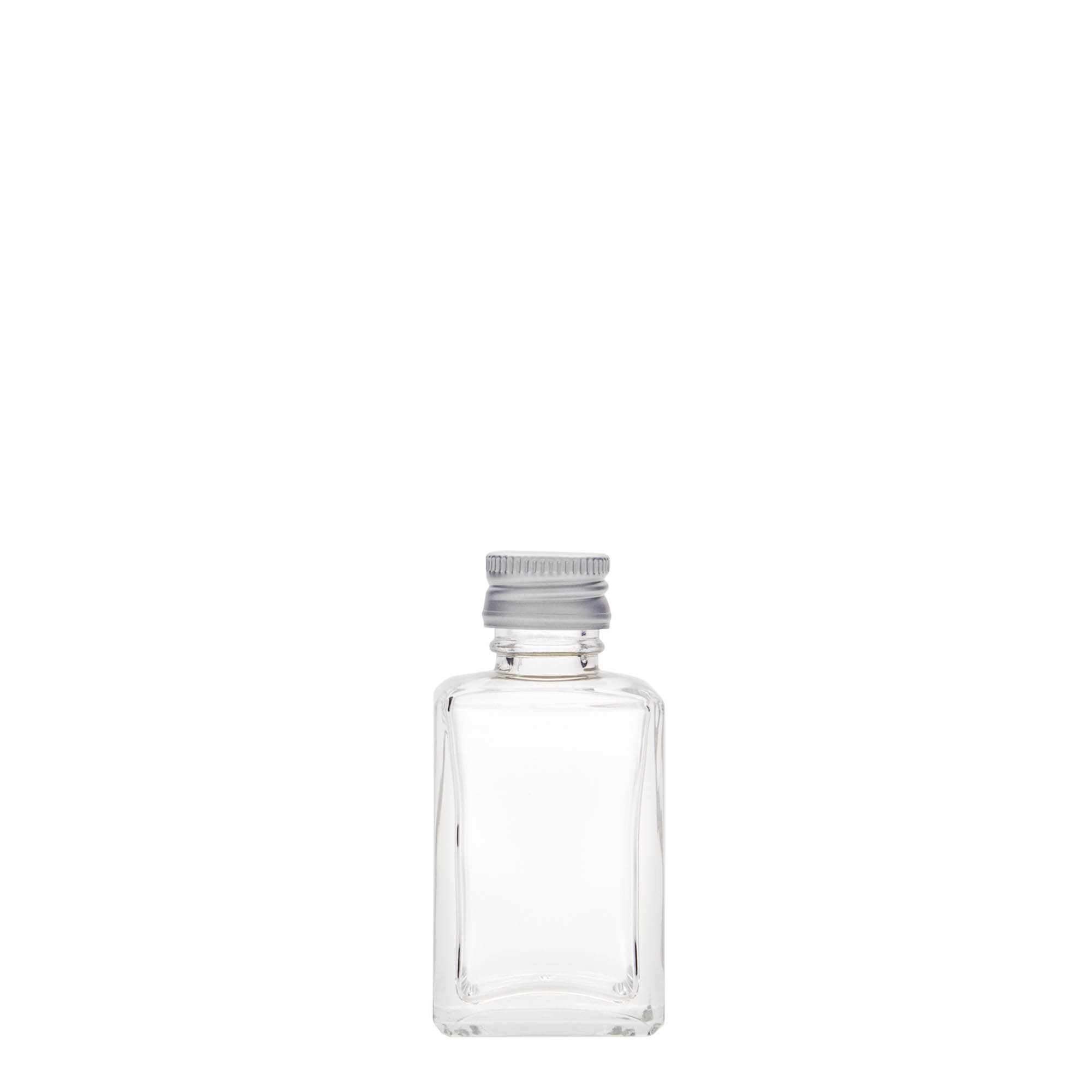 30 ml glassflaske 'Tamme', firkantet, åpning: PP 18