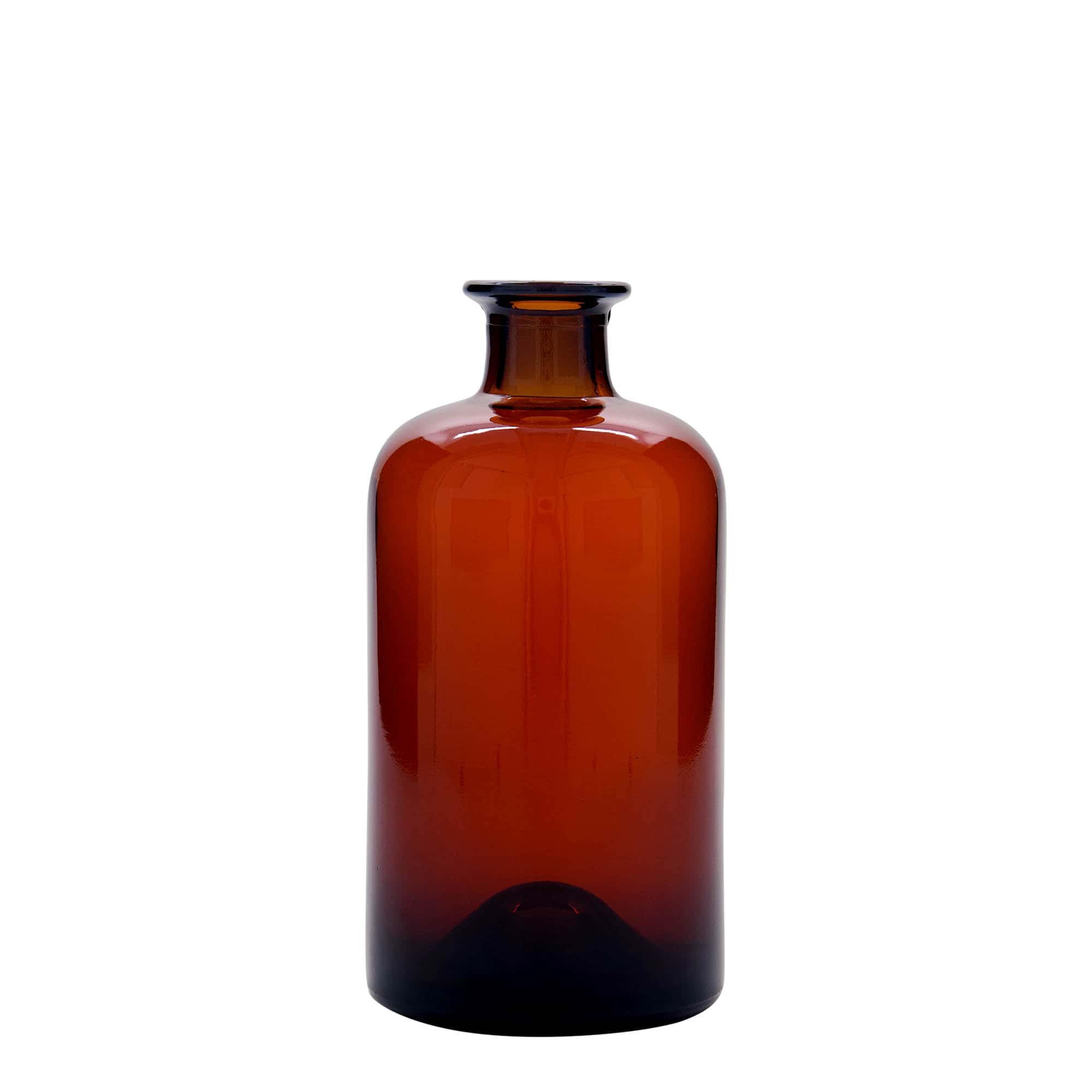 500 ml apotekerglassflaske, brun, åpning: Kork