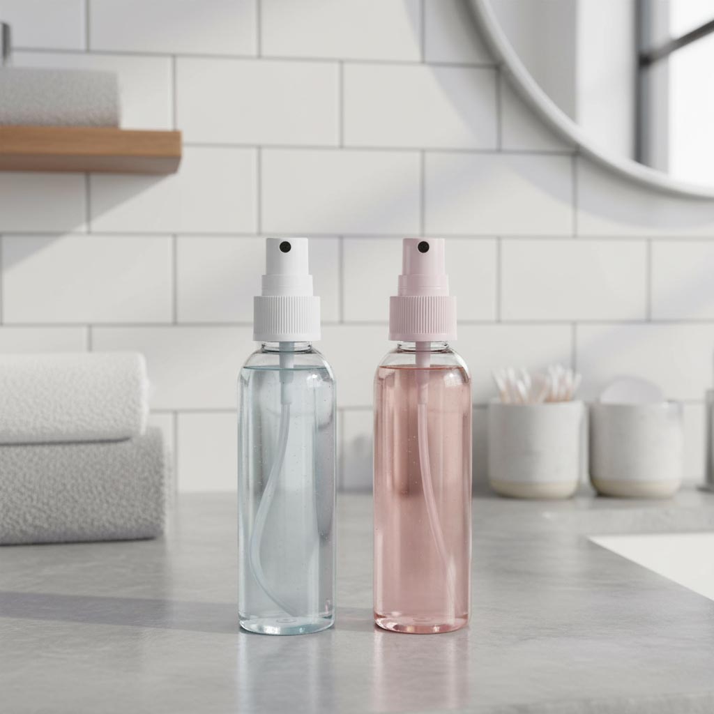 Skrukapsel sprayforstøver, PP-plast, svart, for åpning: 24/410