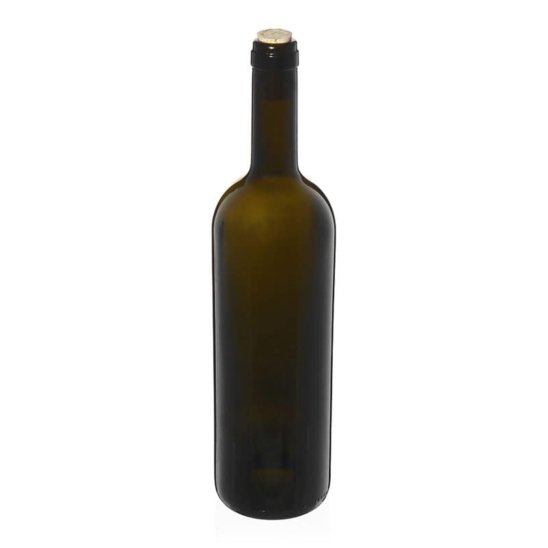 750 ml vinflaske "Golia", antikkgrønn, åpning: Kork