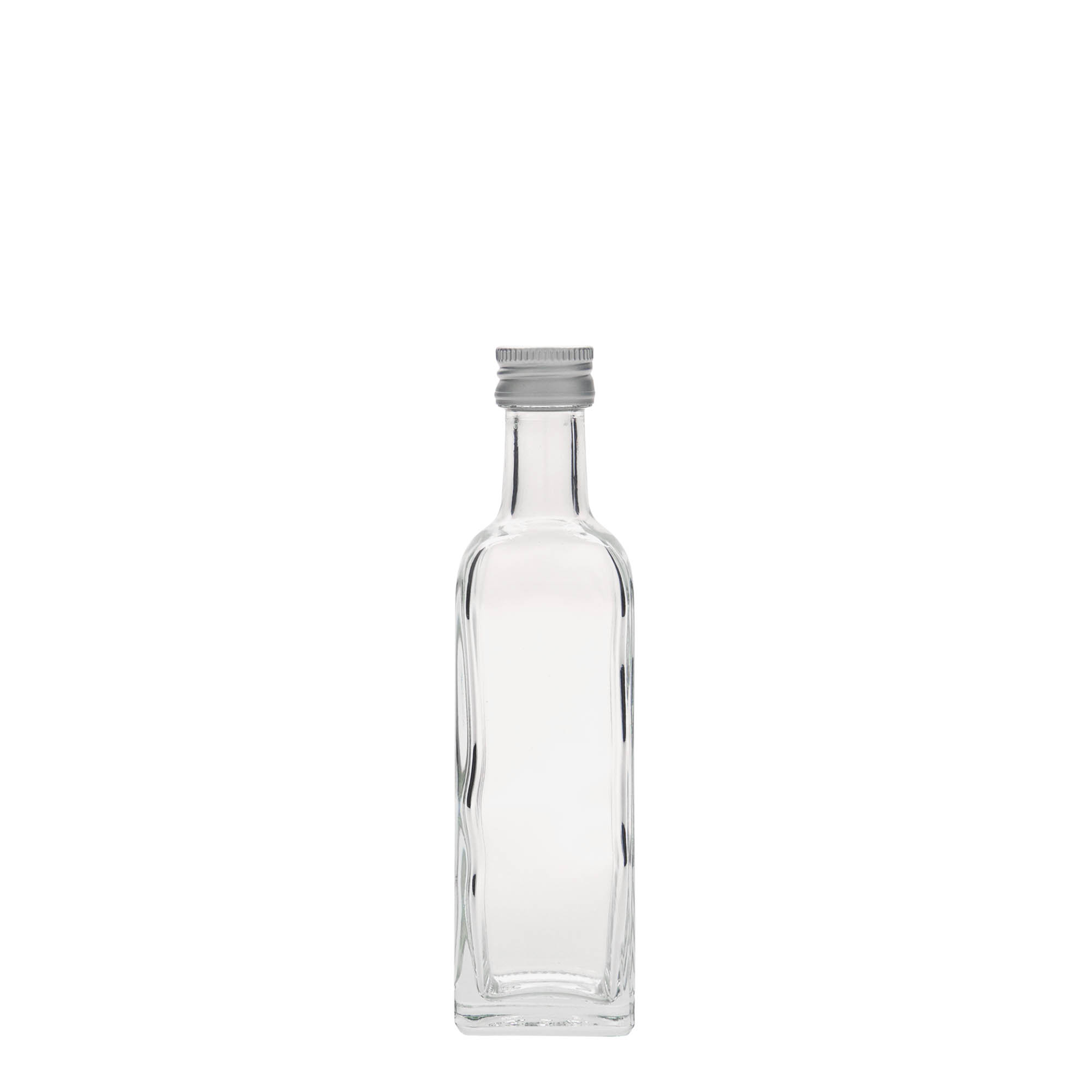 60 ml glassflaske 'Marasca', firkantet, åpning: PP 18 60 ml glassflaske 'Marasca', firkantet, åpning: PP 18