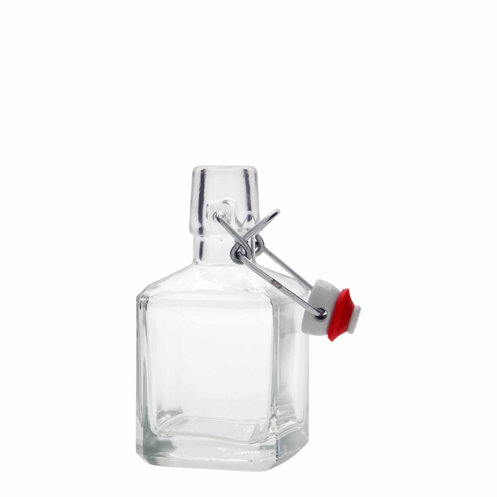 200 ml glassflaske "Kubica", kvadratisk, åpning: Bøylelokk