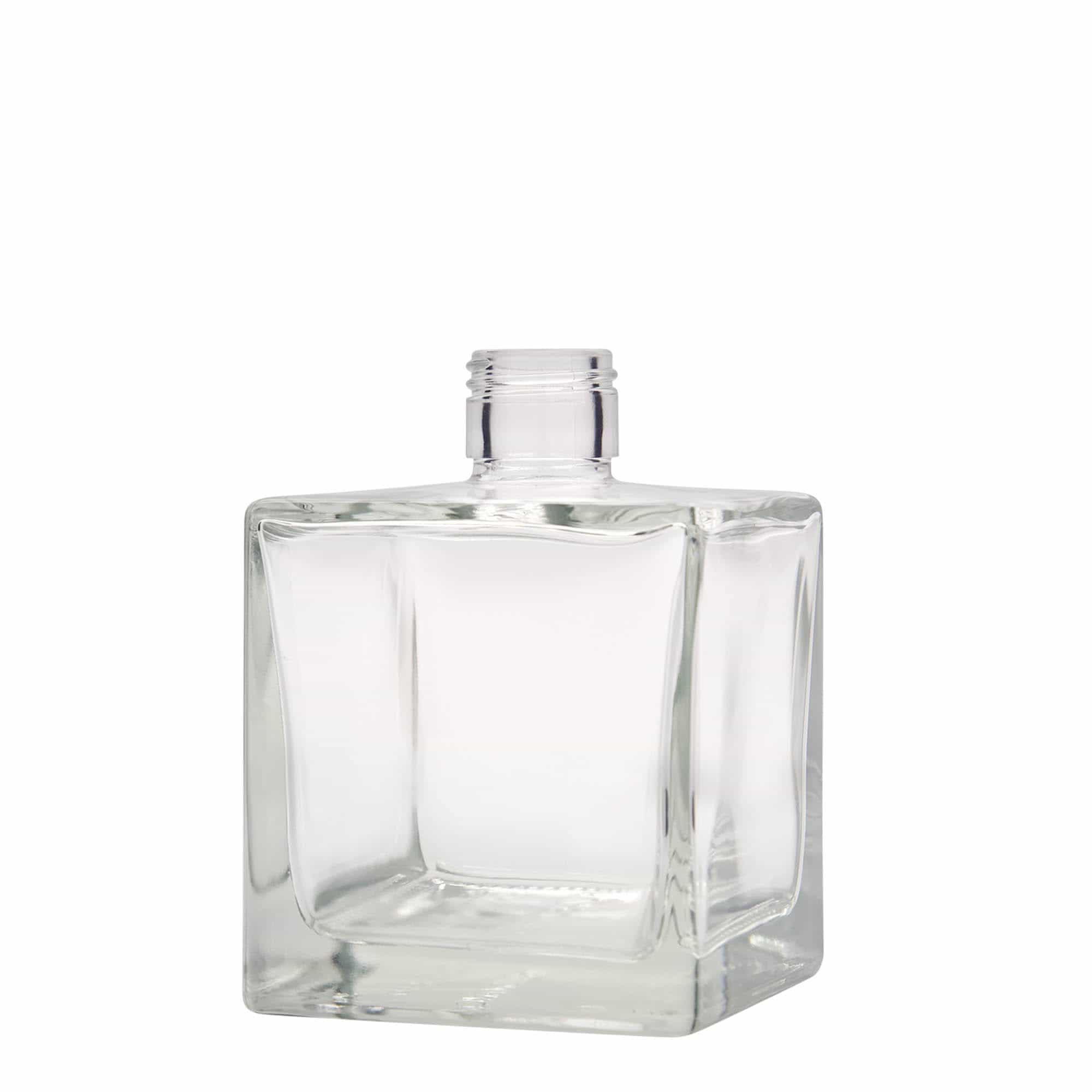 500 ml glassflaske "Cube", kvadratisk, åpning: PP 28