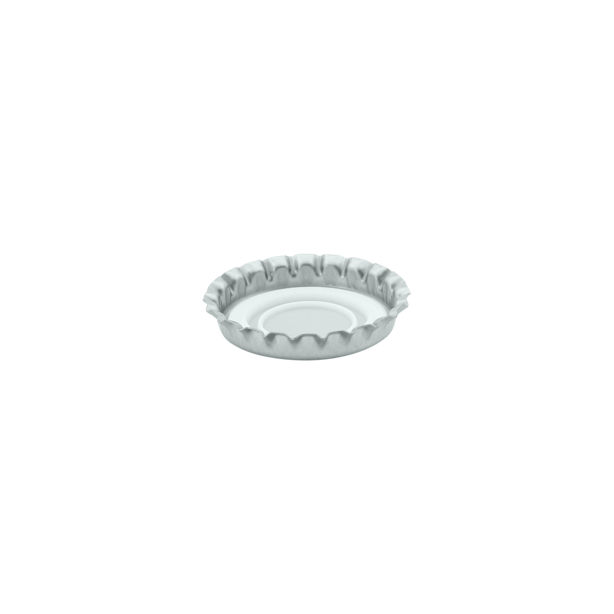 Kronkork 29 mm, metall, sølv Kronkork 29 mm, metall, sølv