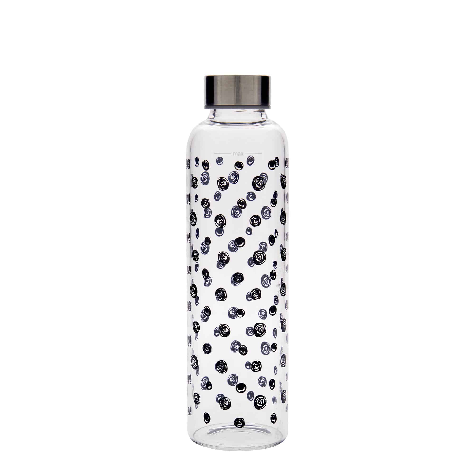 500 ml drikkeflaske "Perseus", motiv: Svarte punkter, åpning: Skrulokk