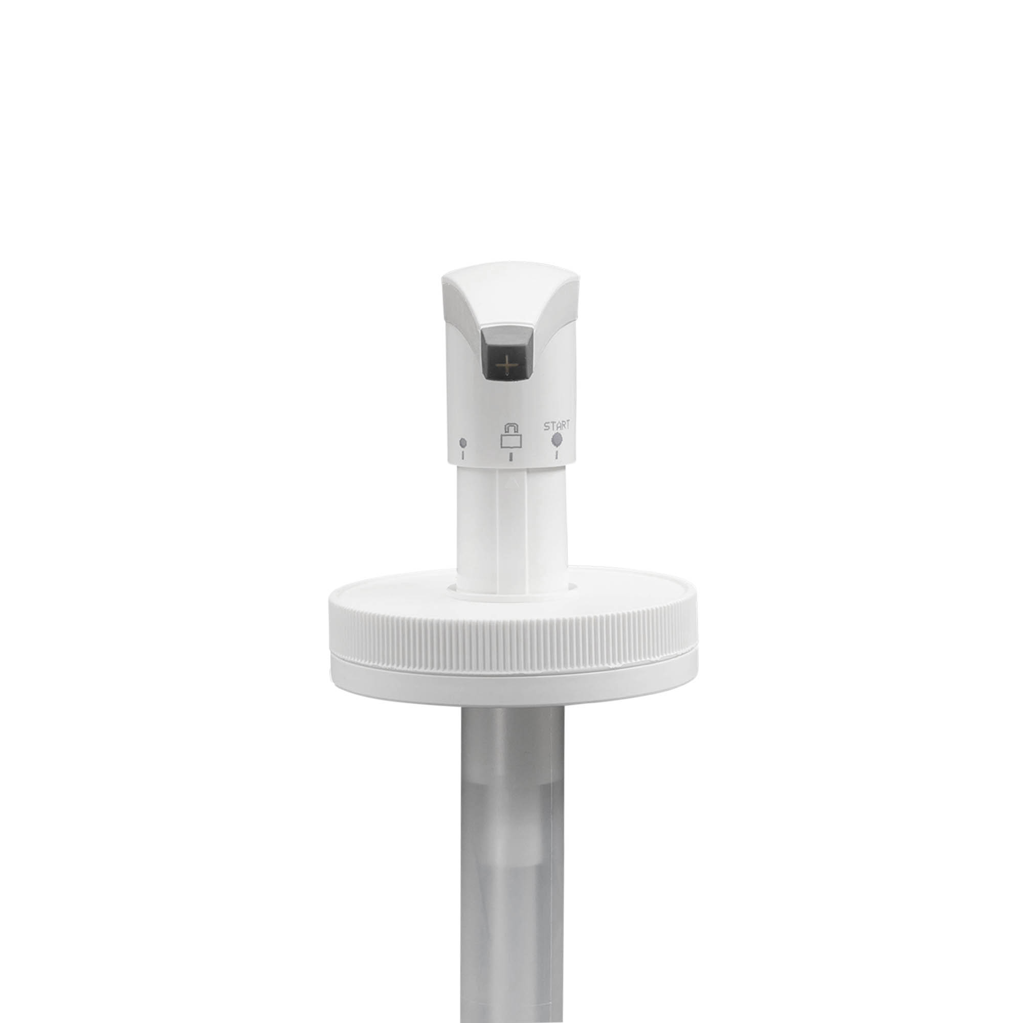 Dispenserpumpe for 655 ml 'Securibox', PE-plast, hvit, for åpning: Skrukork Dispenserpumpe for 655 ml 'Securibox', PE-plast, hvit, for åpning: Skrukork