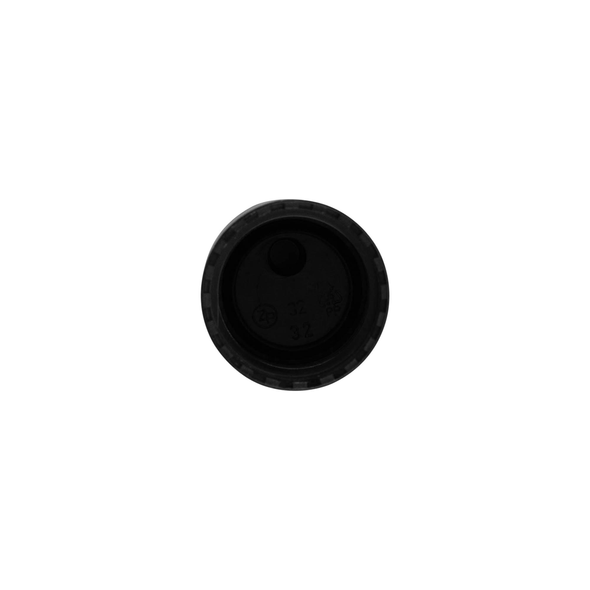 Skrukork Disc Top, PP-plast, svart, for åpning: 24/410