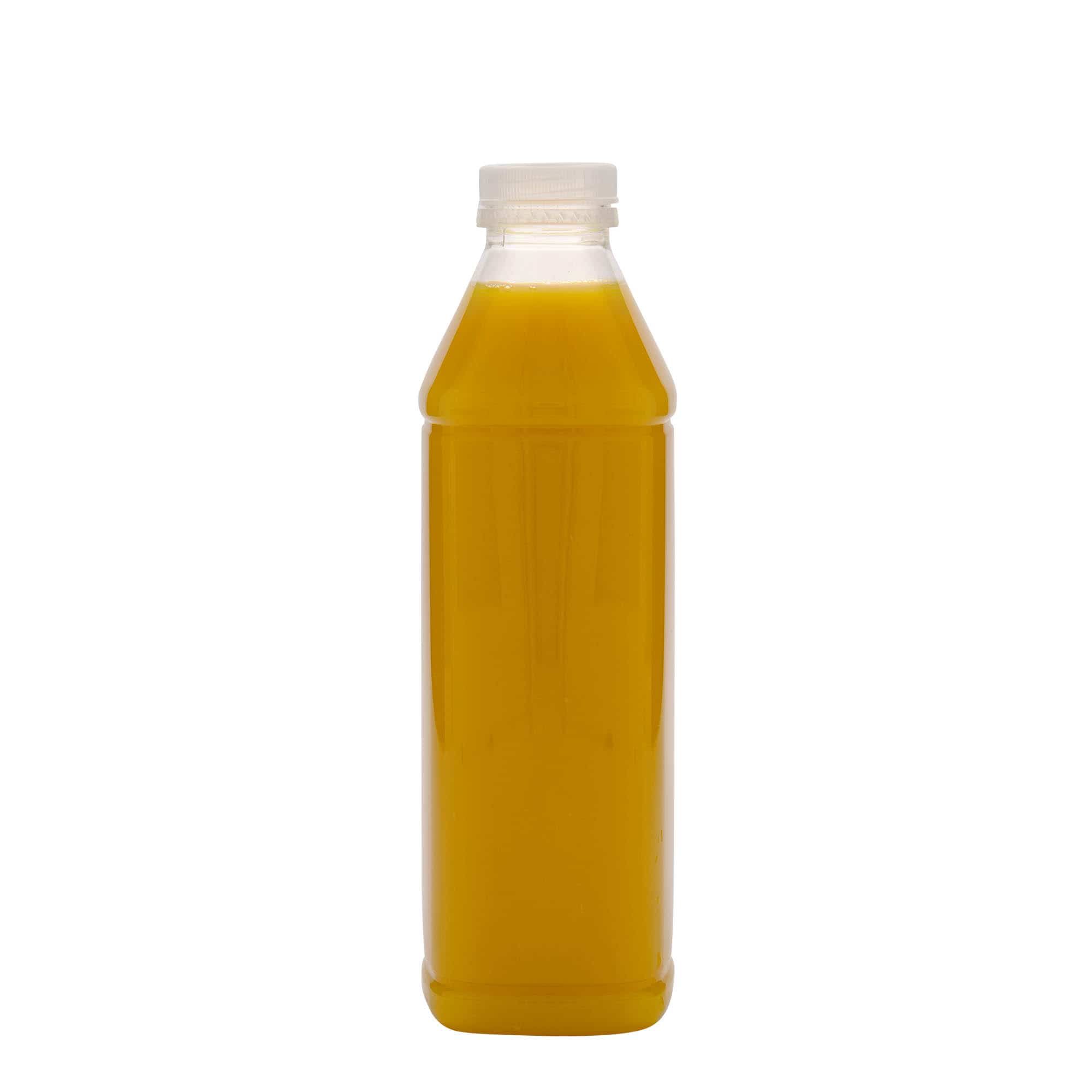 1000 ml PET-flaske Milk and Juice Carré, kvadratisk, plast, åpning: 38 mm