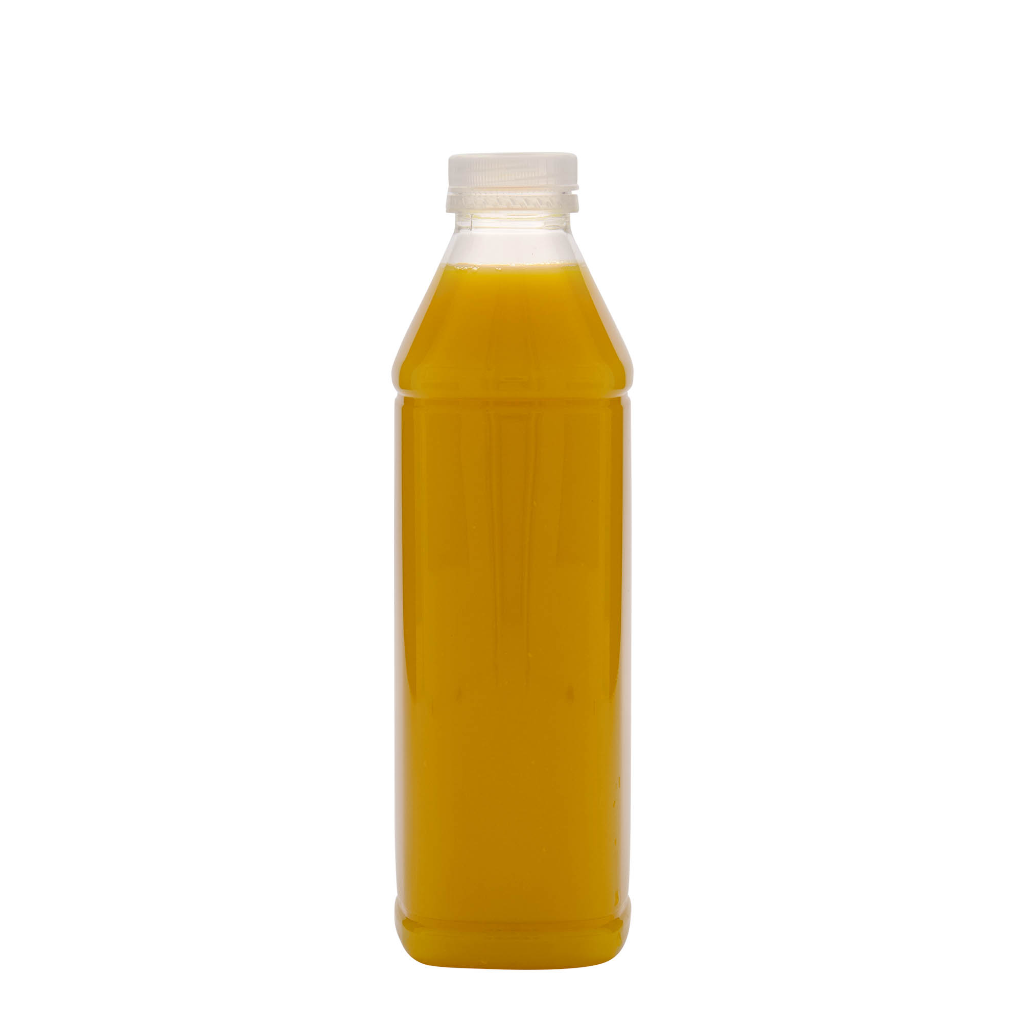 1.000 ml PET-flaske 'Milk and Juice Carré', firkantet, plast, åpning: 38 mm