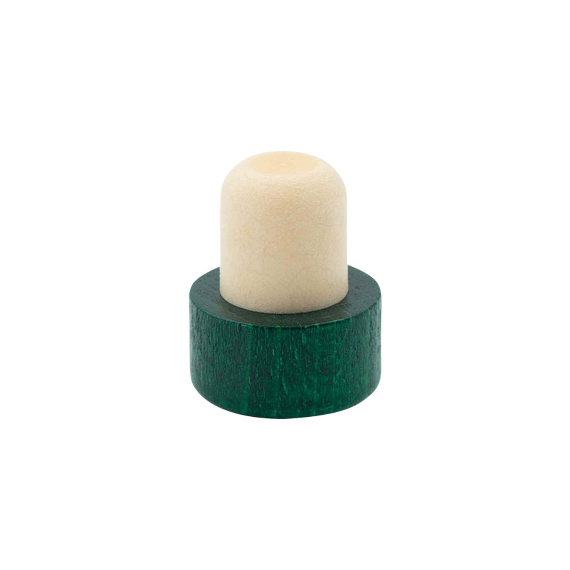 Håndtakskork 19 mm, tre/plast, grønn, for åpning: kork