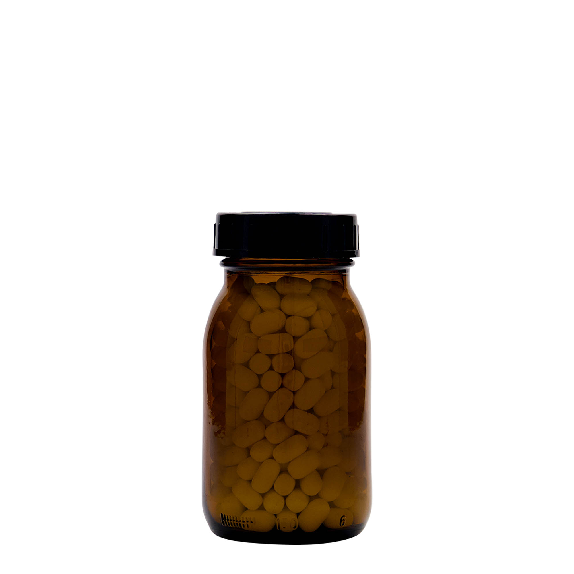 150 ml bredhalsglass, brunt, åpning: DIN 45 150 ml bredhalsglass, brunt, åpning: DIN 45