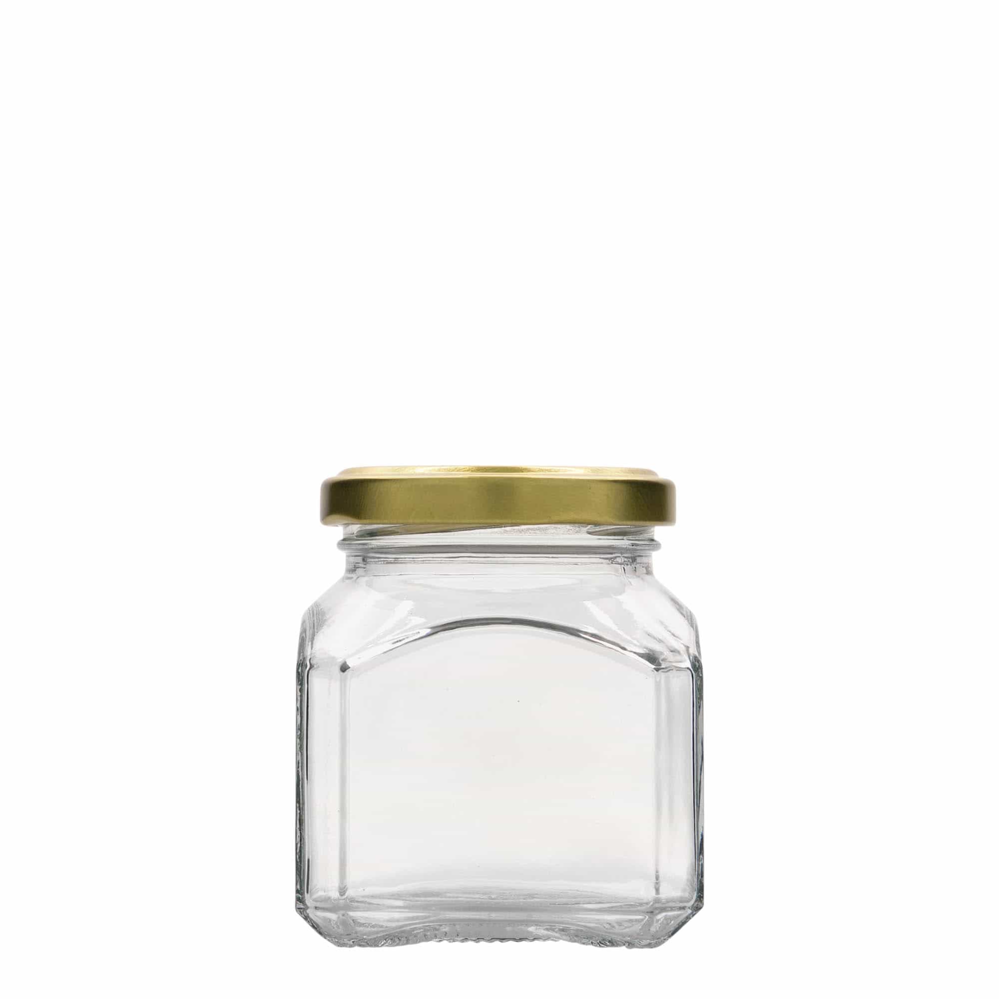 212 ml firkantet glass 'Mailand', åpning: Twist-Off (TO 58)