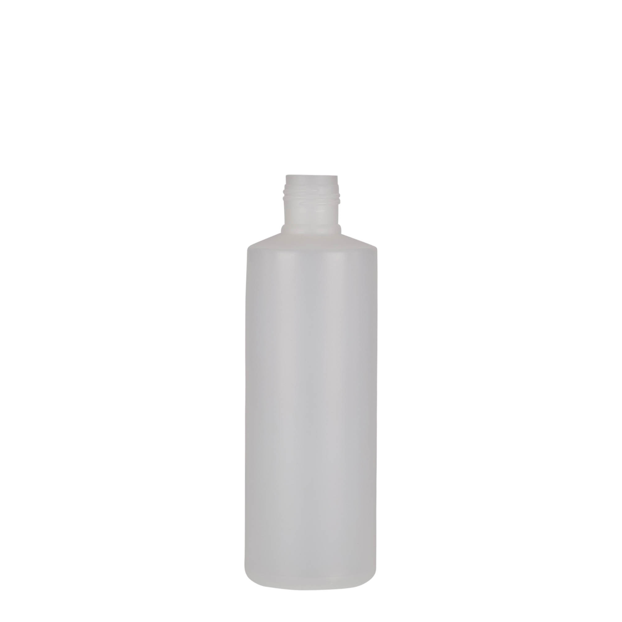 200 ml rund flaske, PE-plast, natur, åpning: skrukork 200 ml rund flaske, PE-plast, natur, åpning: skrukork