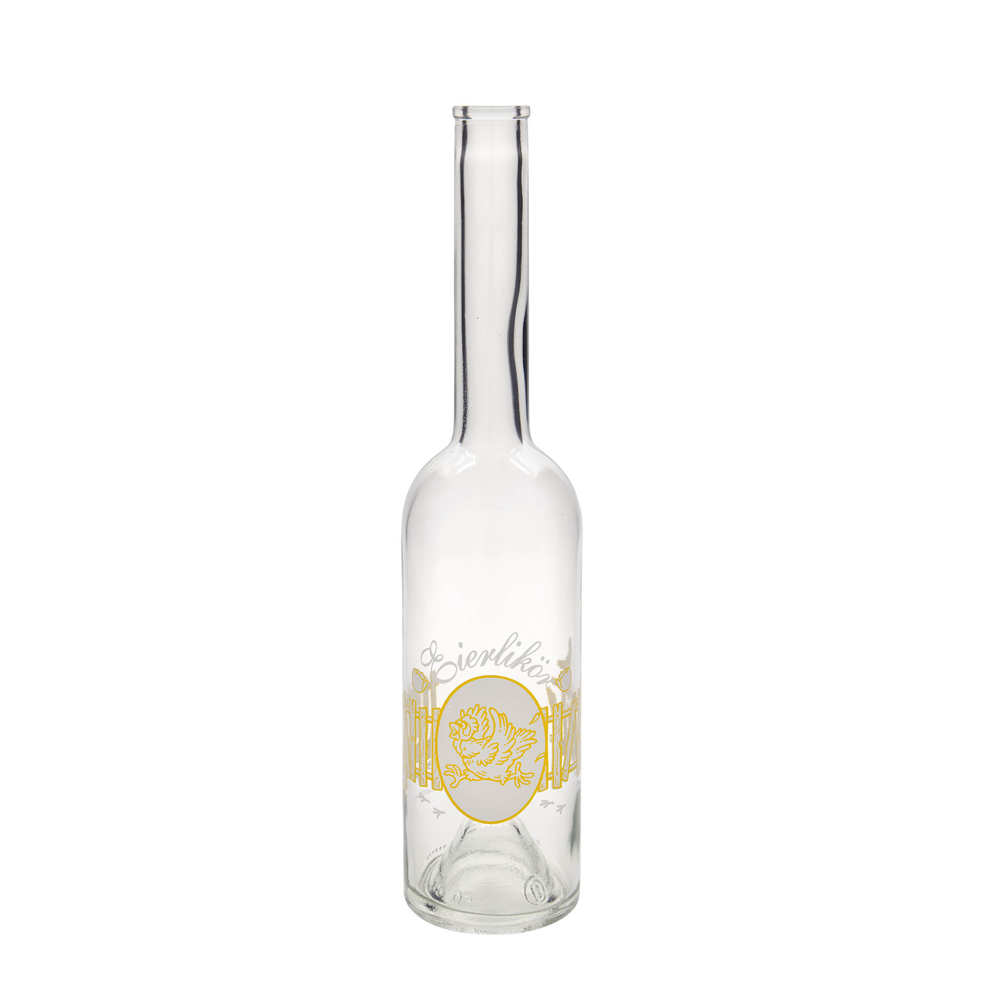 500 ml glassflaske 'Opera', motiv: eggelikør, åpning: kork