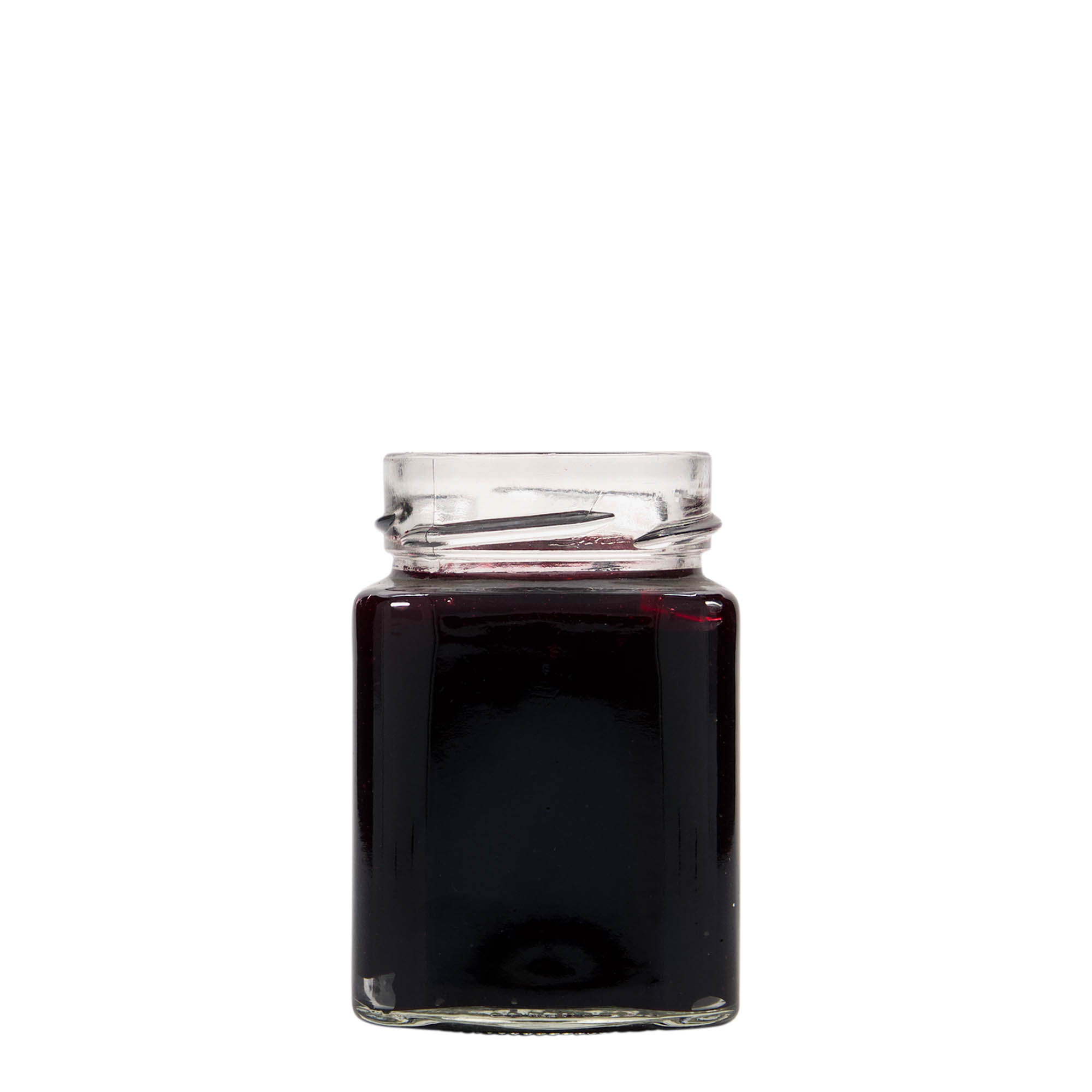 212 ml firkantet glass 'Funny', åpning: Deep-Twist-Off (DTO 58)