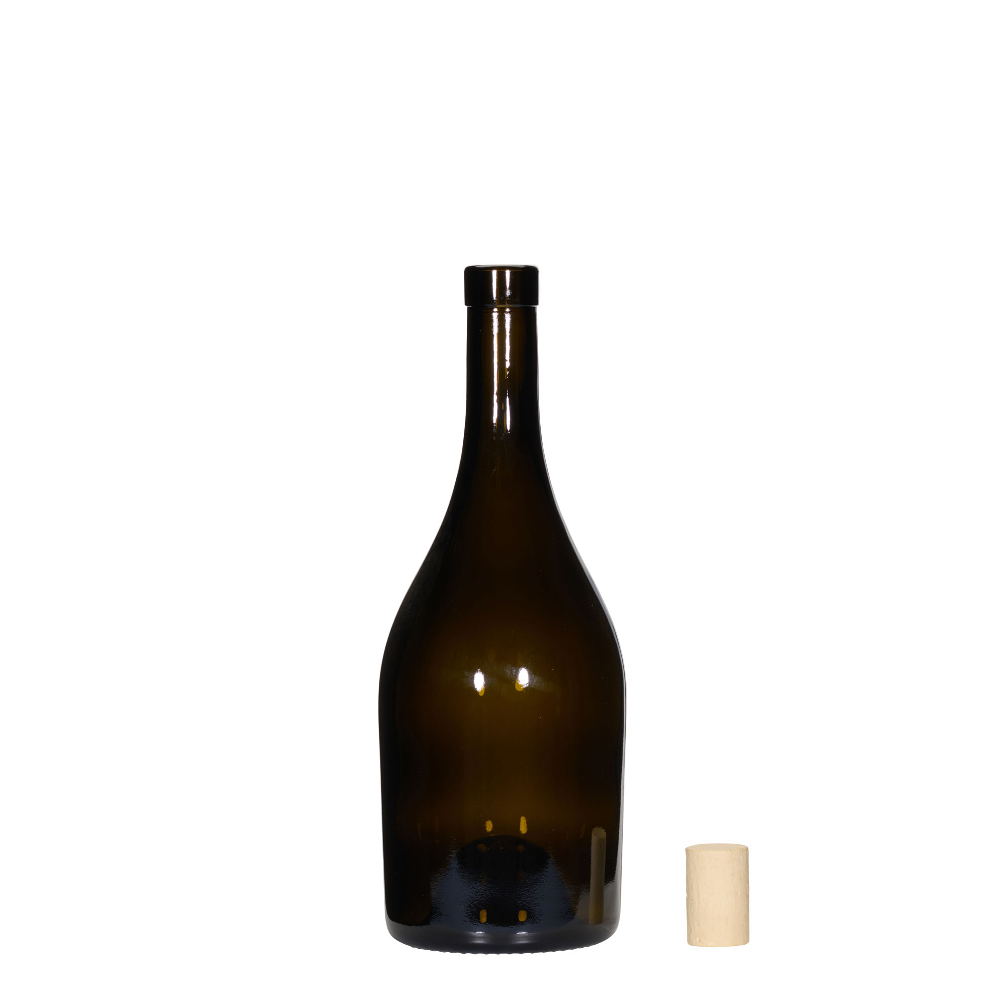 750 ml vinflaske 'Exclusive', antikkgrønn, åpning: kork 750 ml vinflaske 'Exclusive', antikkgrønn, åpning: kork