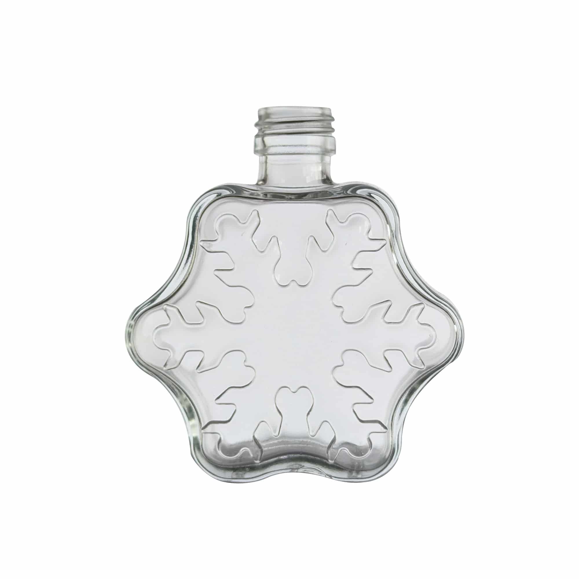 200 ml glassflaske 'Snøfnugg', munn: PP 28