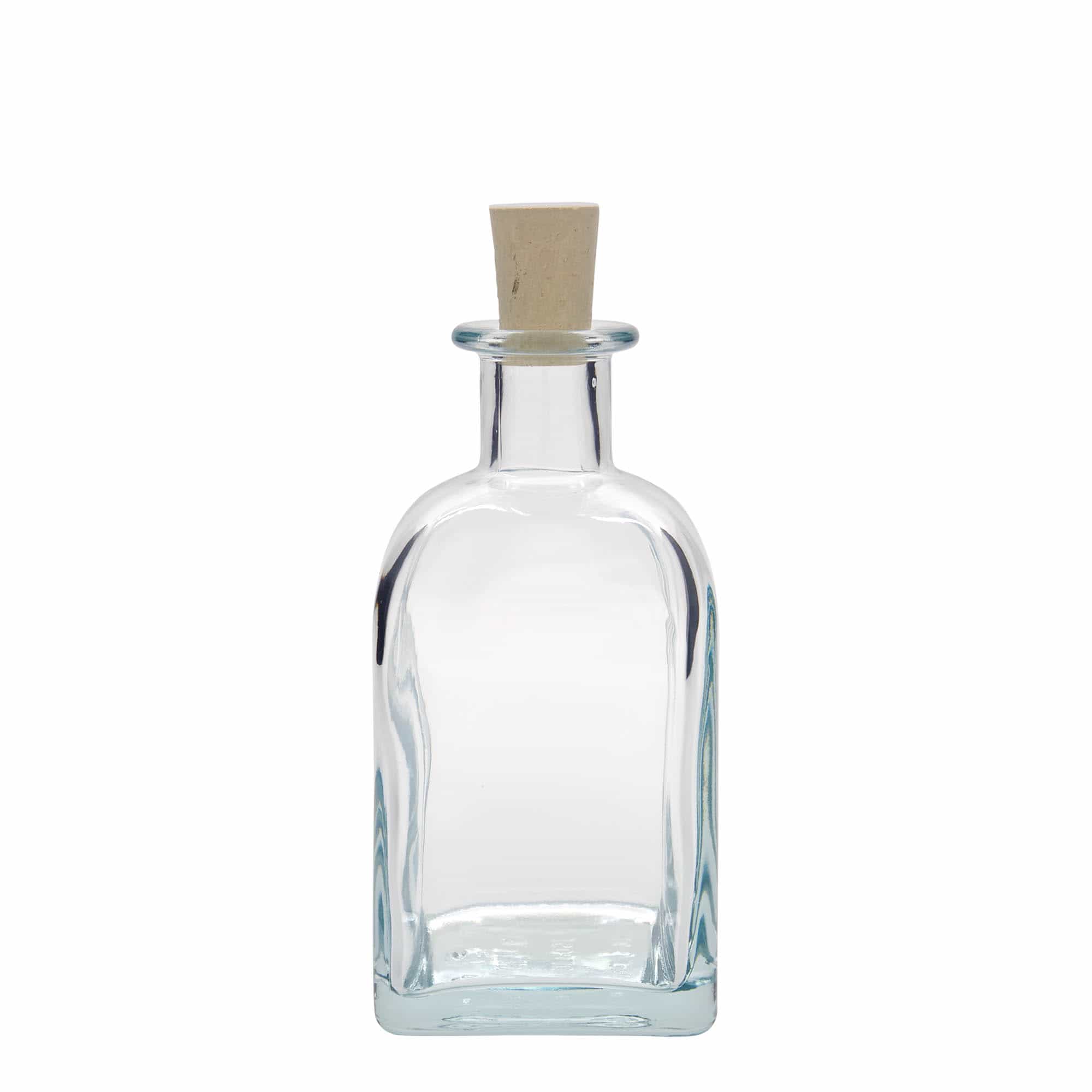 350 ml apotekerglassflaske Carré, kvadratisk, åpning: Kork