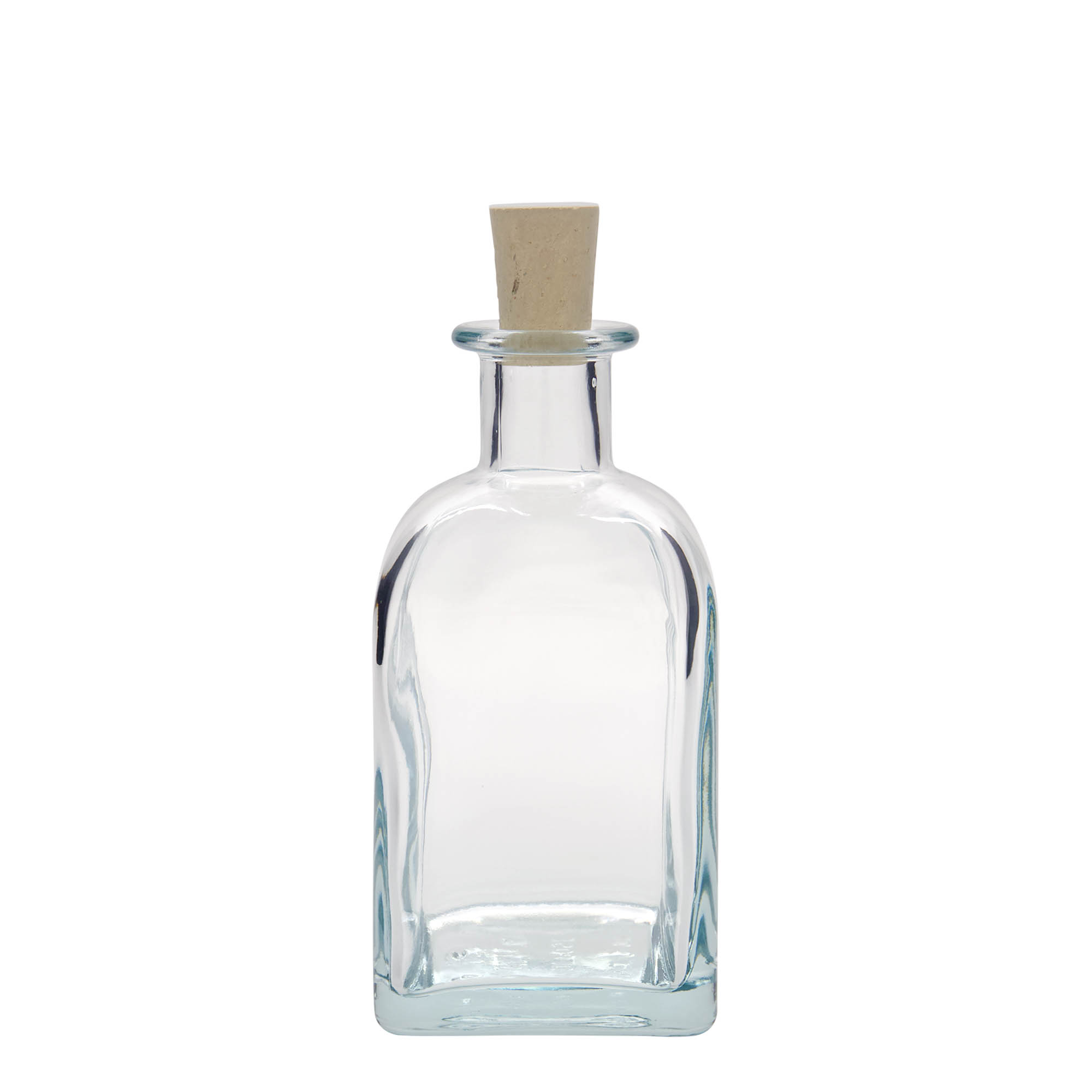 350 ml glassflaske Apotek Carré, firkantet, åpning: kork