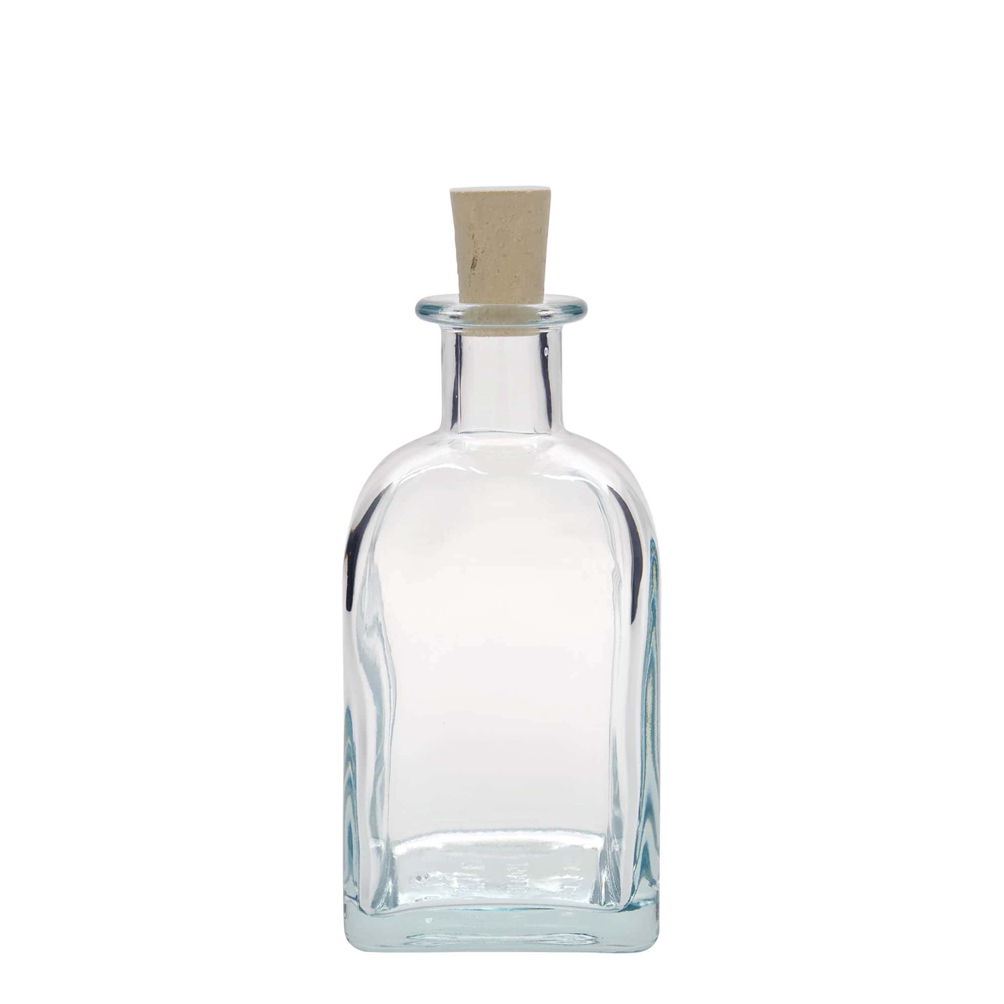 350 ml glassflaske Apotek Carré, firkantet, åpning: kork