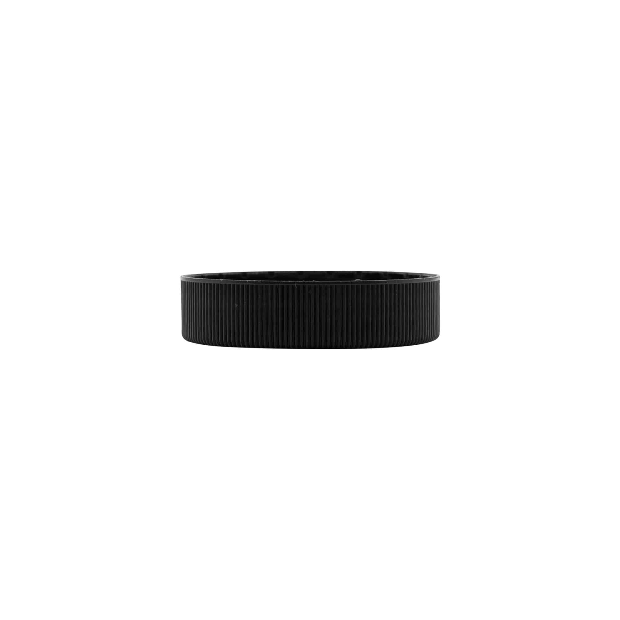 Skrukork med EPE-innlegg, PP-plast, svart, for åpning: DIN 60