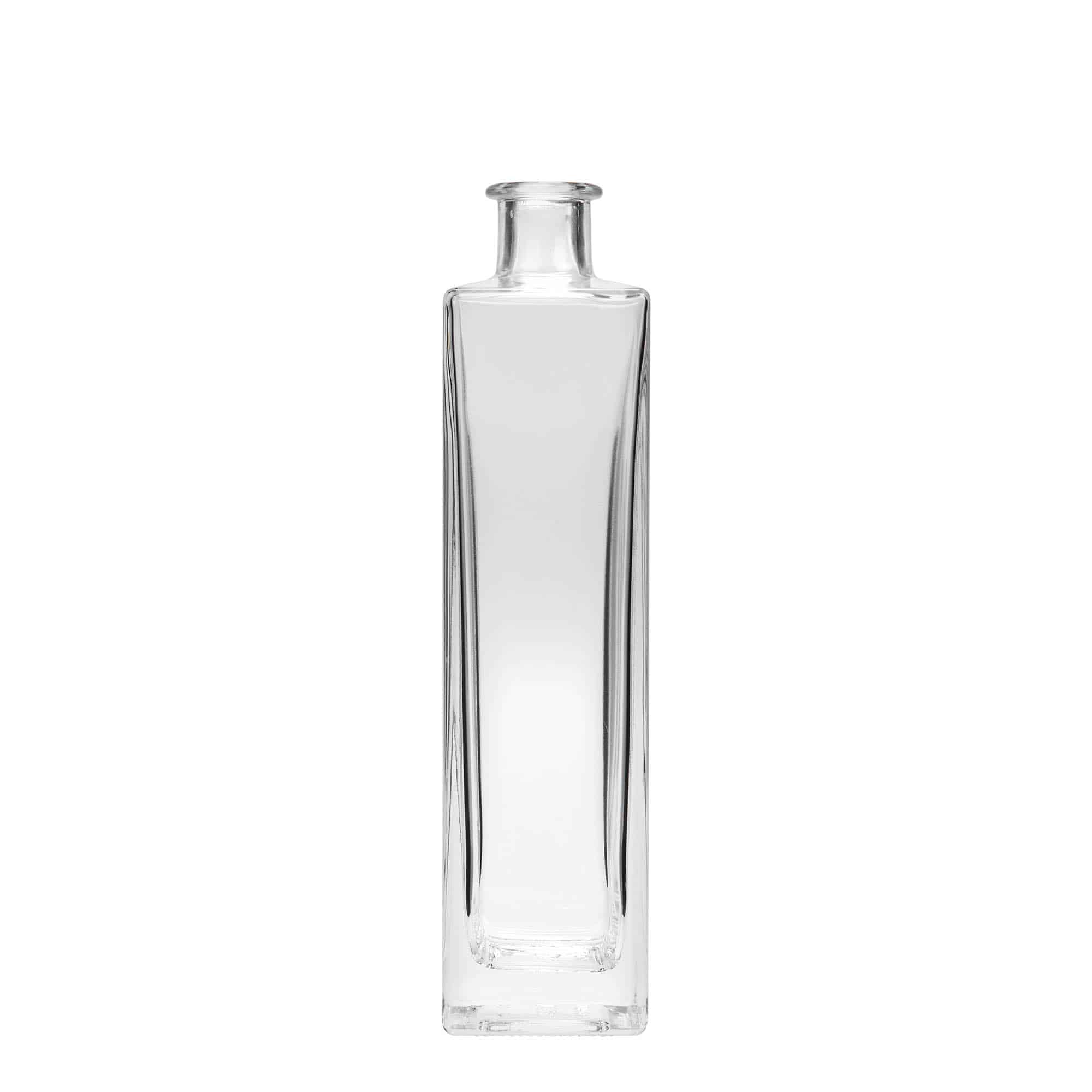 500 ml glassflaske "Rafaello", kvadratisk, åpning: Kork