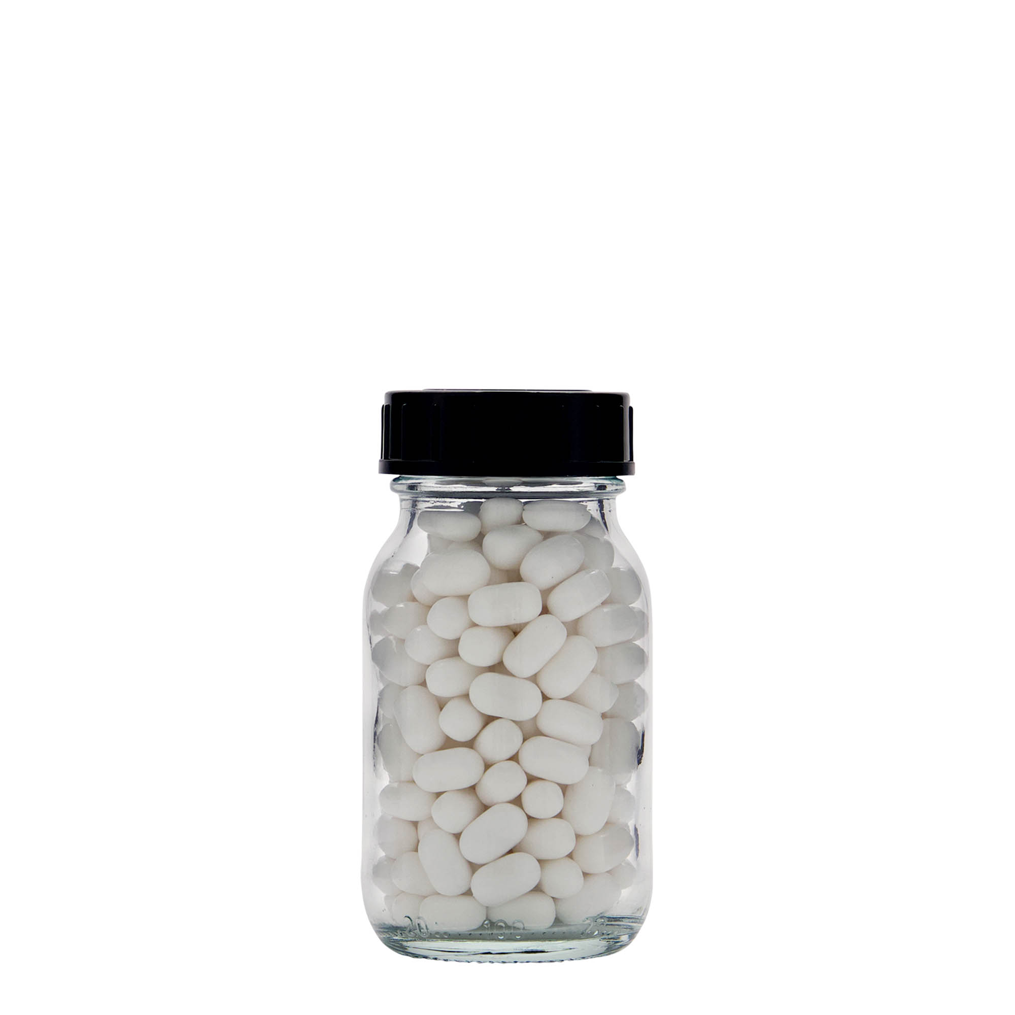 100 ml vid hals glass, åpning: DIN 40 100 ml vid hals glass, åpning: DIN 40