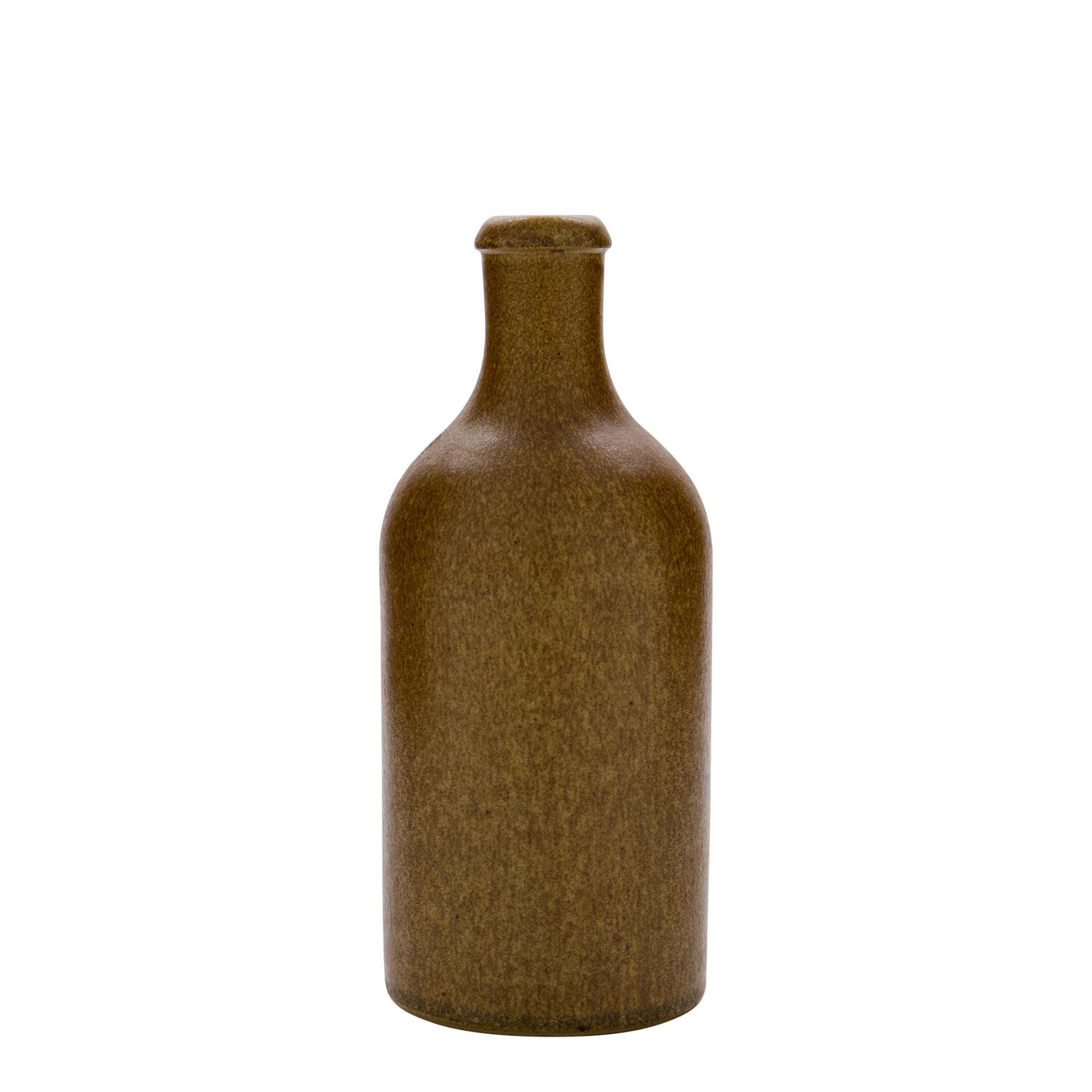 500 ml tonkrus, steingods, brun-krystall, åpning: kork