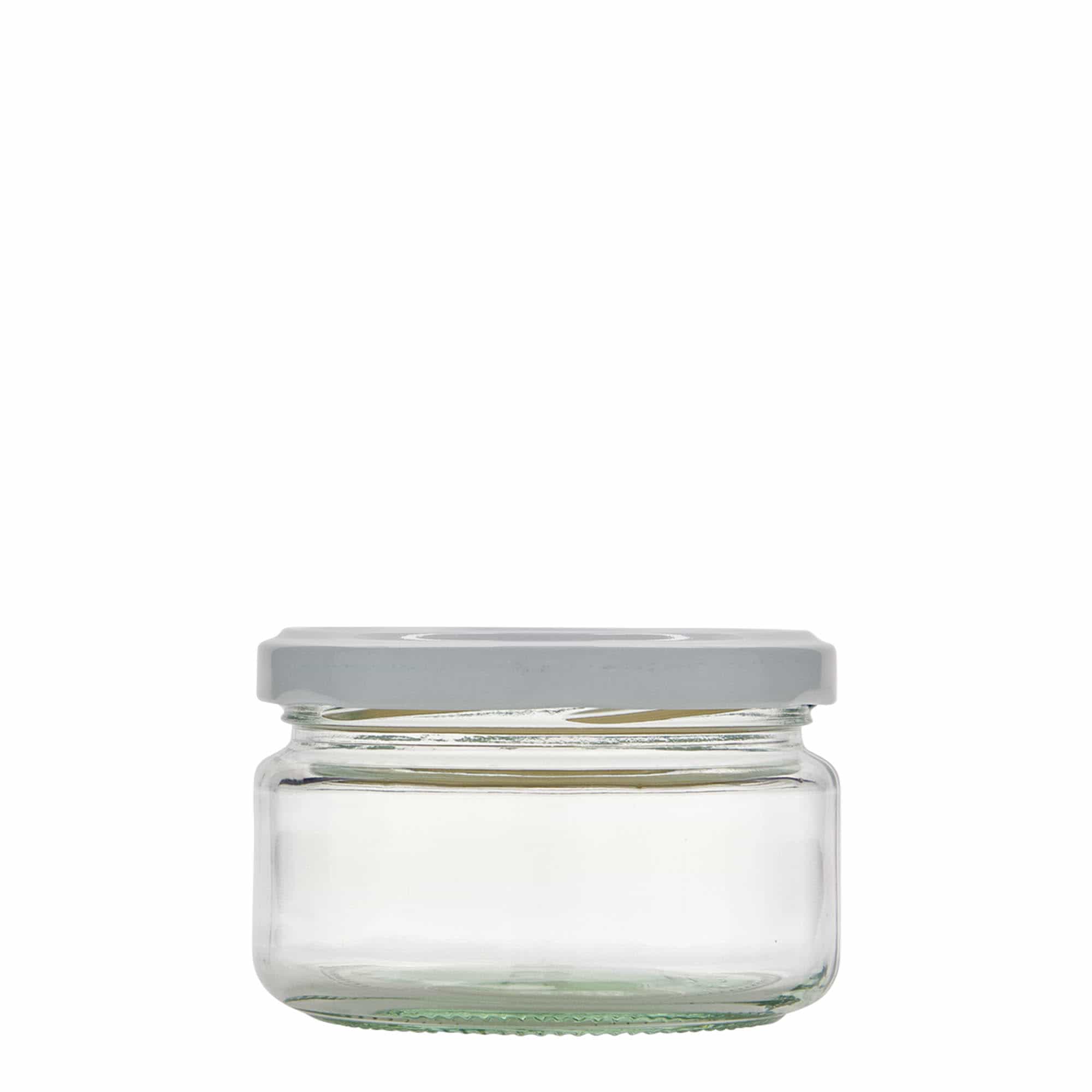 230 ml flatt rundglass, åpning: Twist-Off (TO 82)