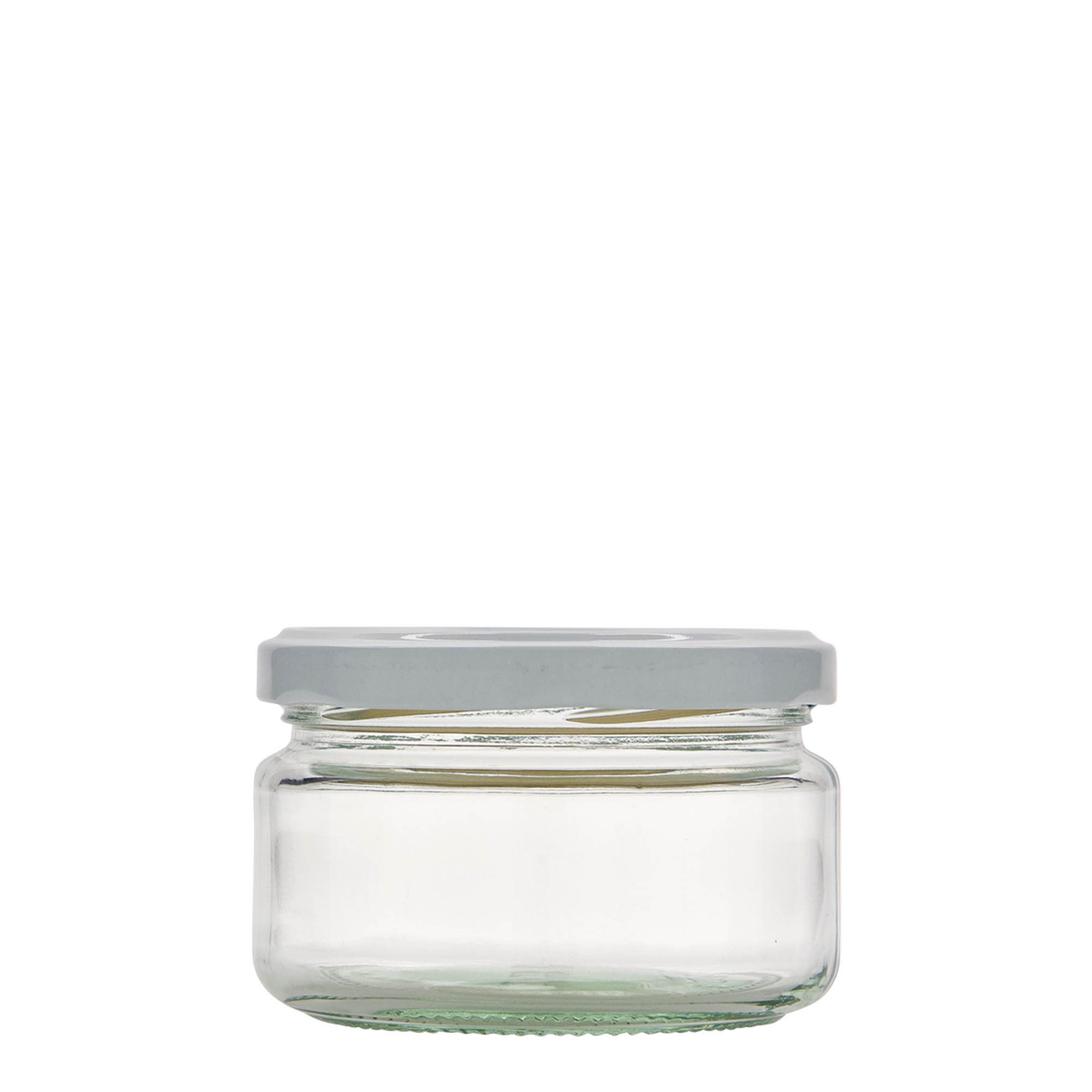 230 ml flatt rundglass, åpning: Twist-Off (TO 82) 230 ml flatt rundglass, åpning: Twist-Off (TO 82)