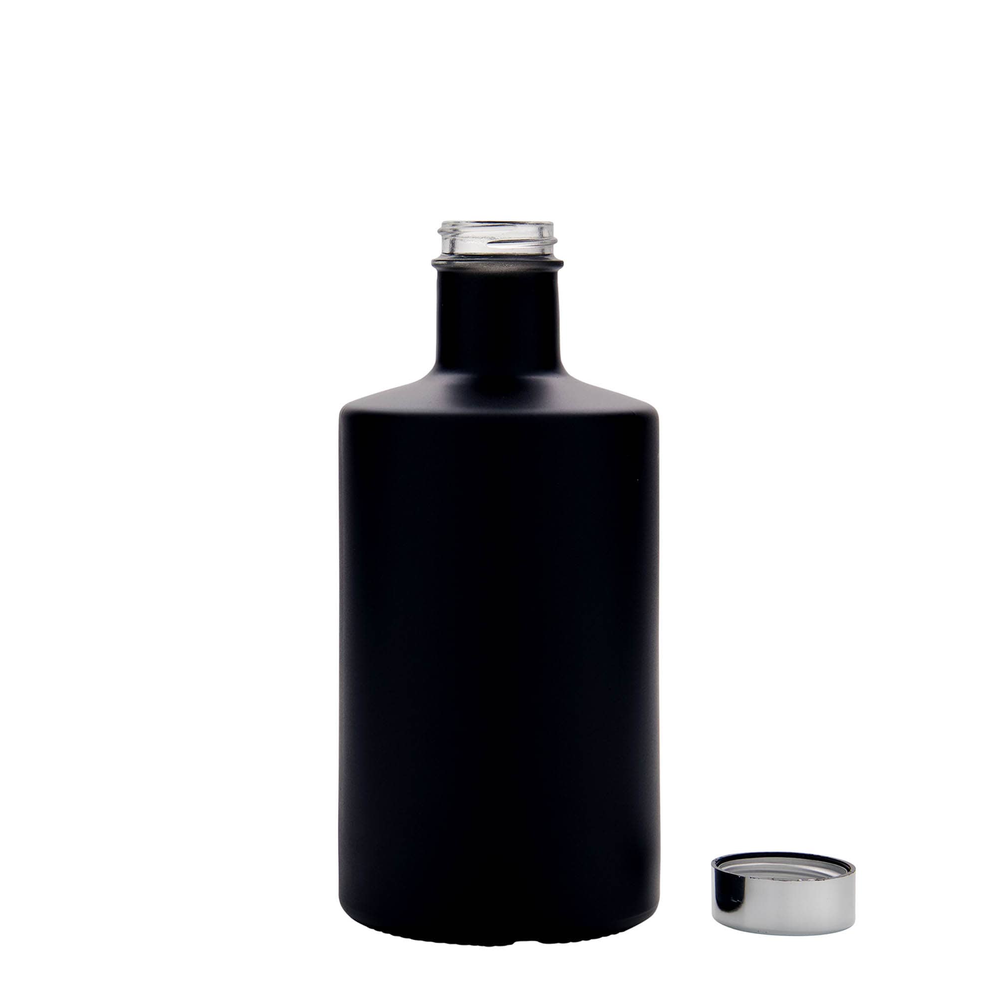500 ml glassflaske "Caroline", svart, åpning: GPI 33