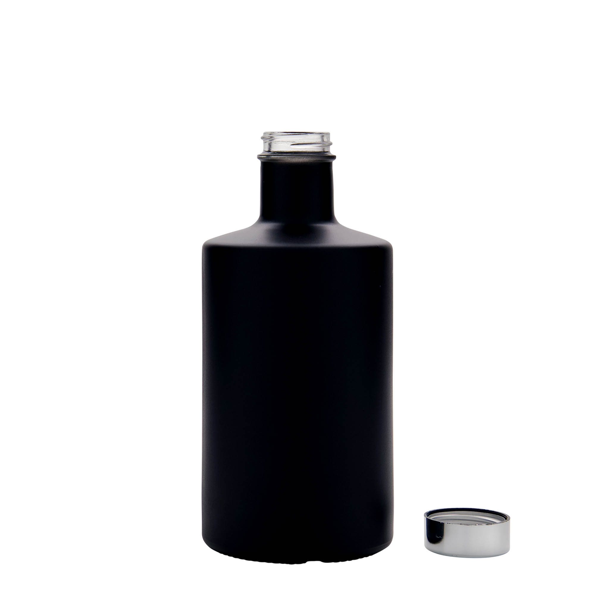 500 ml glassflaske 'Caroline', svart, åpning: GPI 33