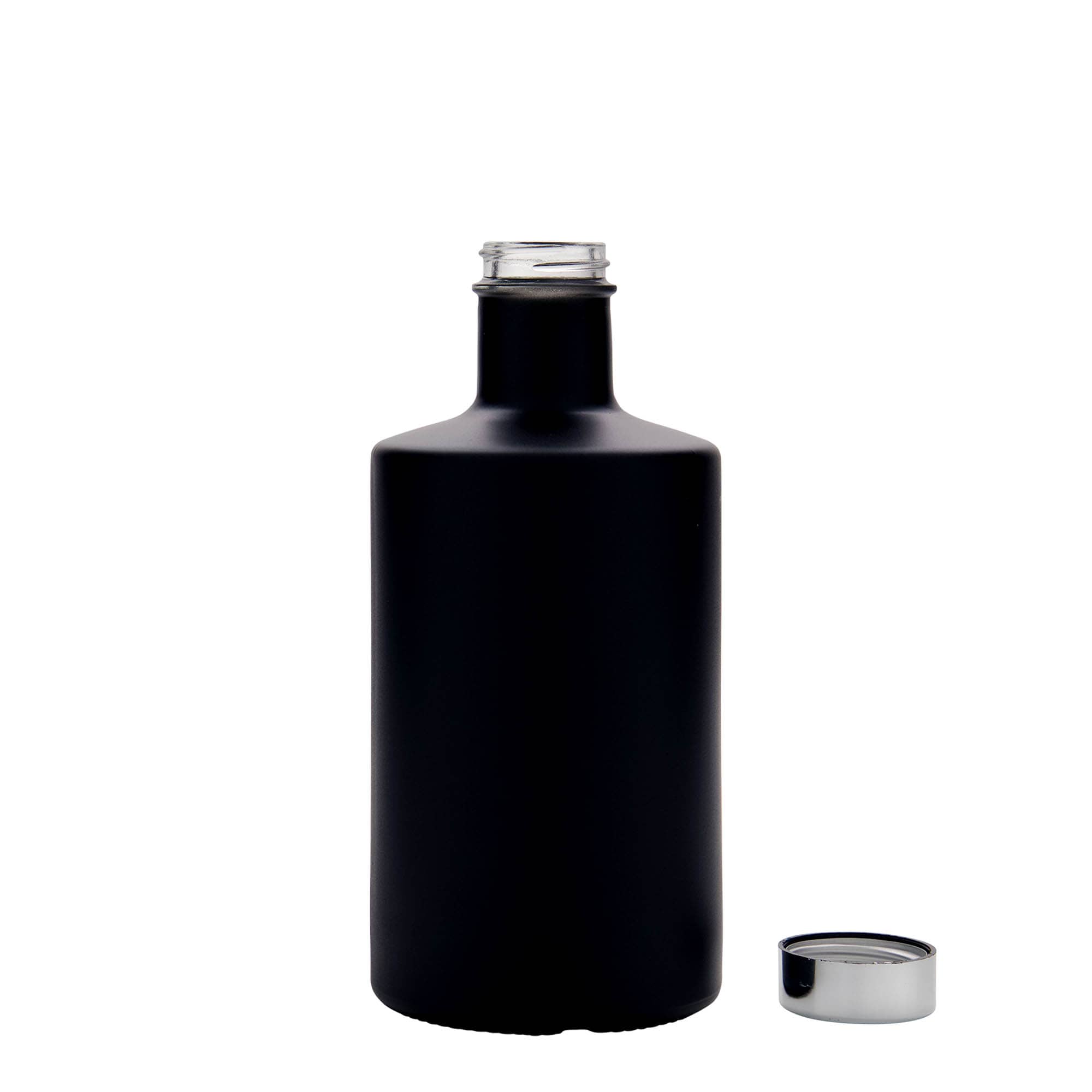 500 ml glassflaske 'Caroline', svart, åpning: GPI 33