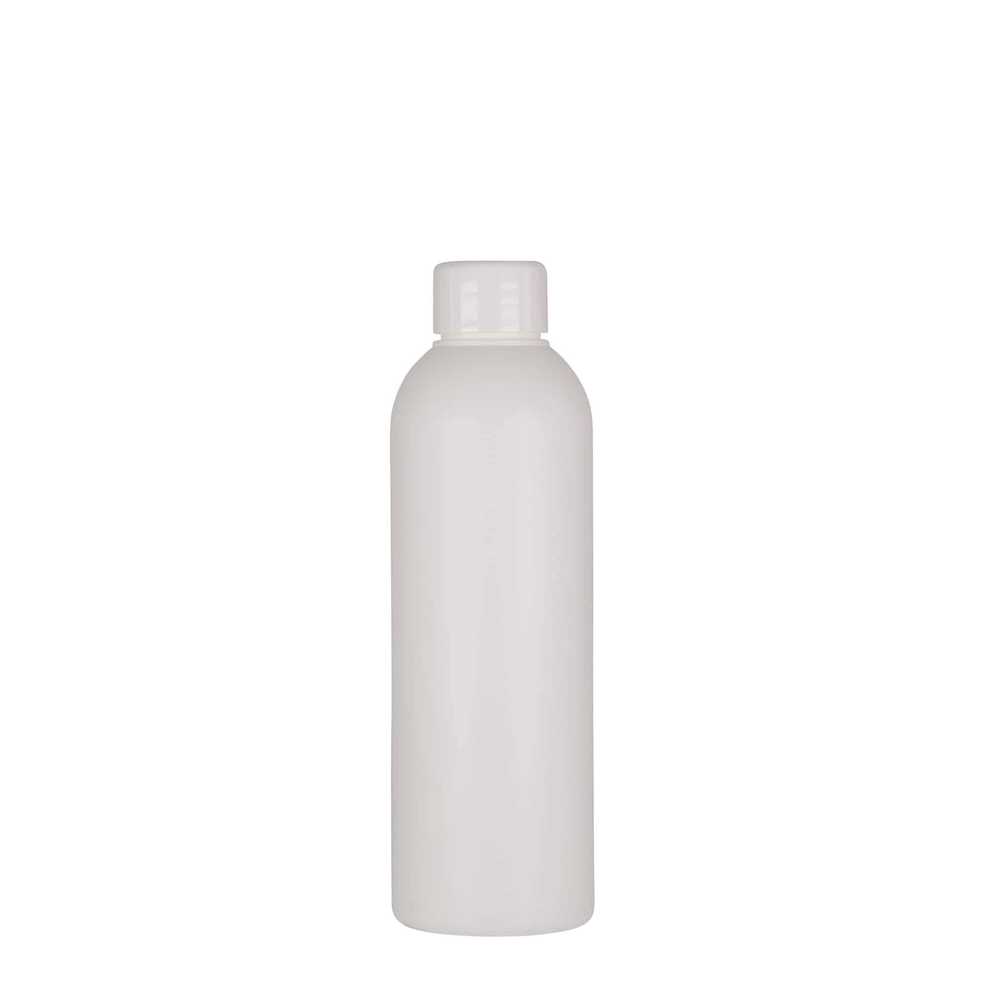 200 ml plastflaske "Tuffy", HDPE, hvit, åpning: GPI 24/410