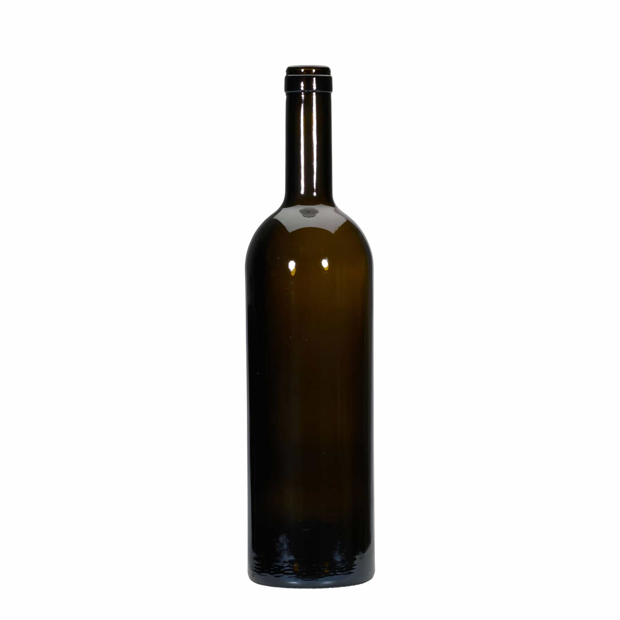 750 ml vinflaske 'Golia', antikkgrønn, munnstykke: kork