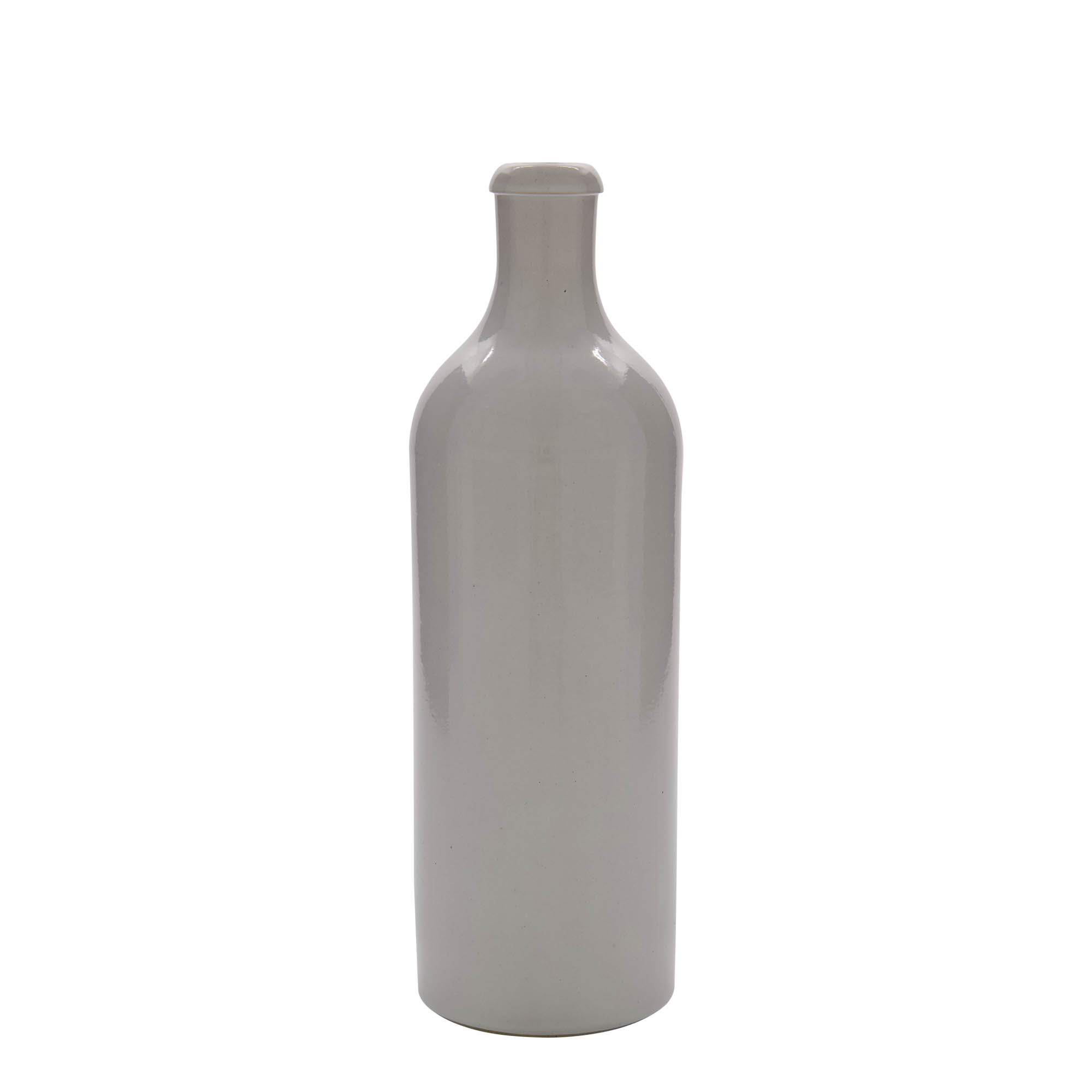 750 ml tonkrukke, steingods, hvit, åpning: kork