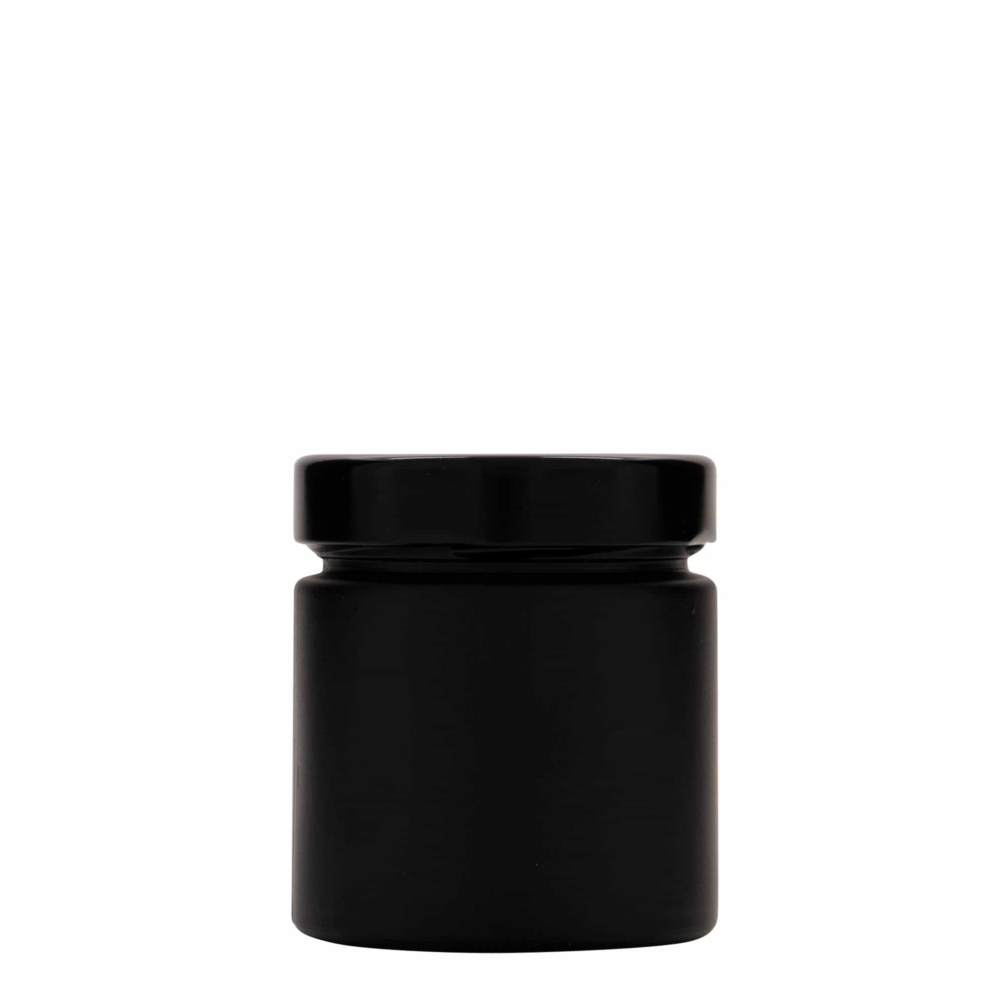 212 ml rundt glass "Aurora", svart, åpning: Deep-Twist-Off (DTO 66)