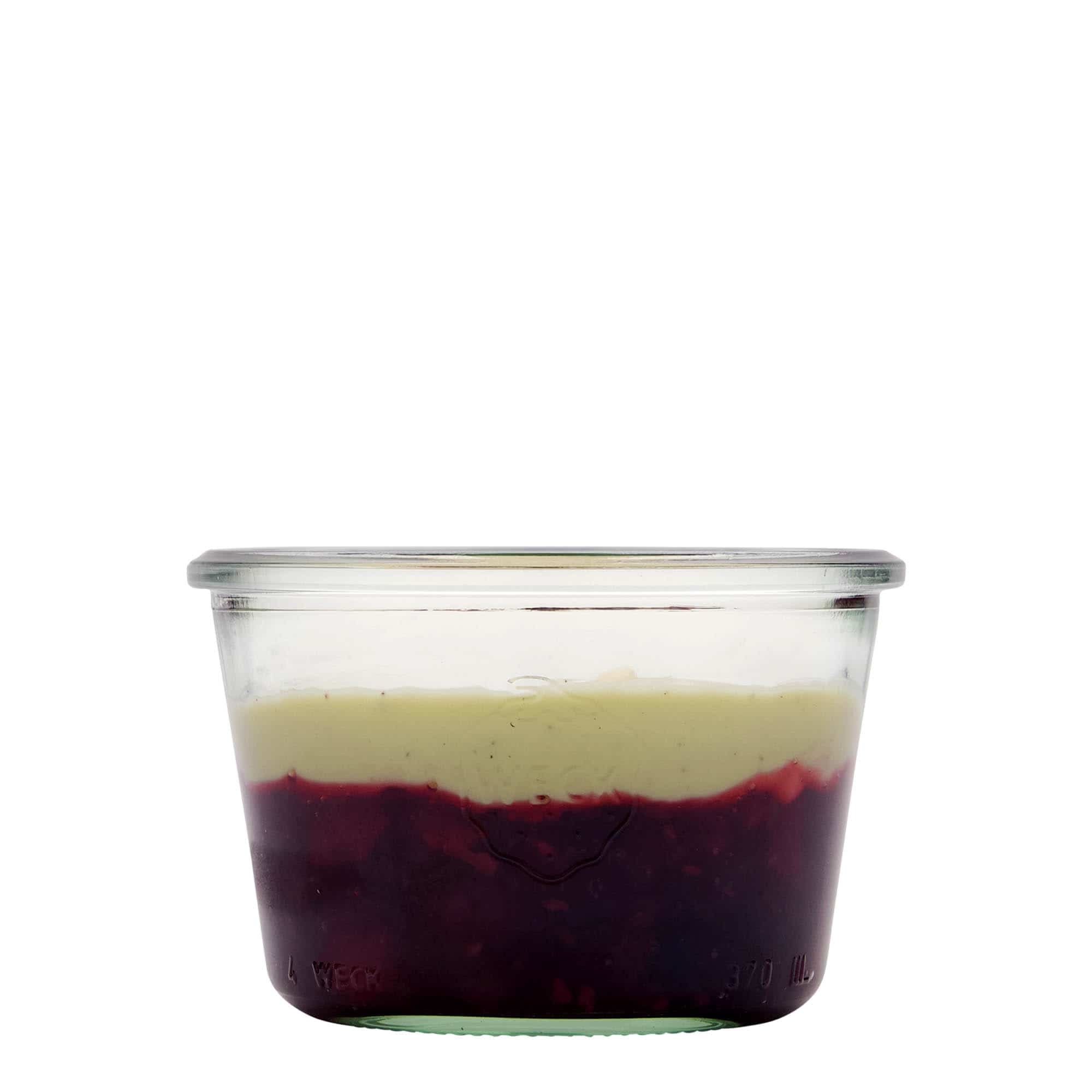370 ml WECK-glasskrukke, åpning: rund kant