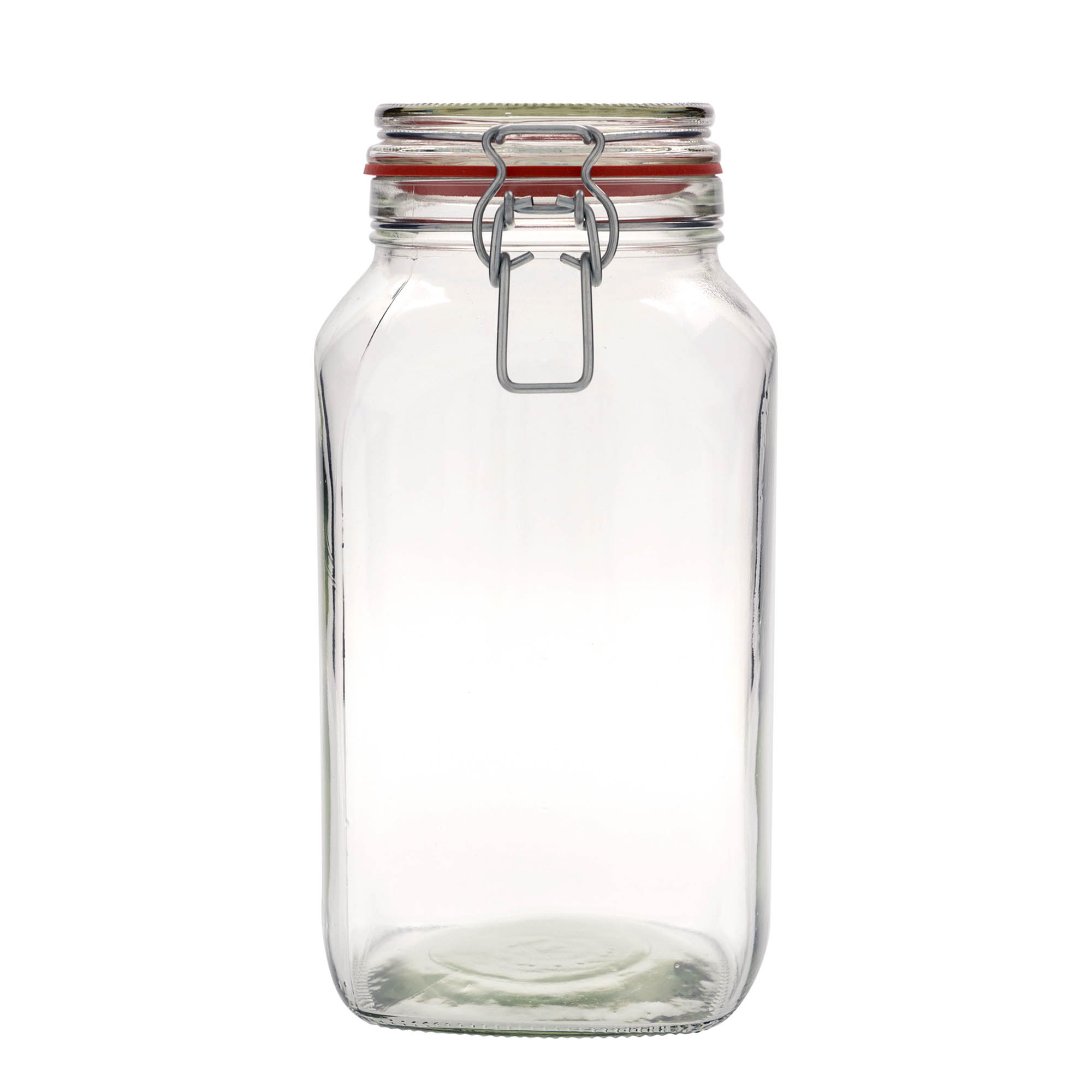 2.590 ml trådspenneglass #, firkantet, åpning: trådspenne-lukking