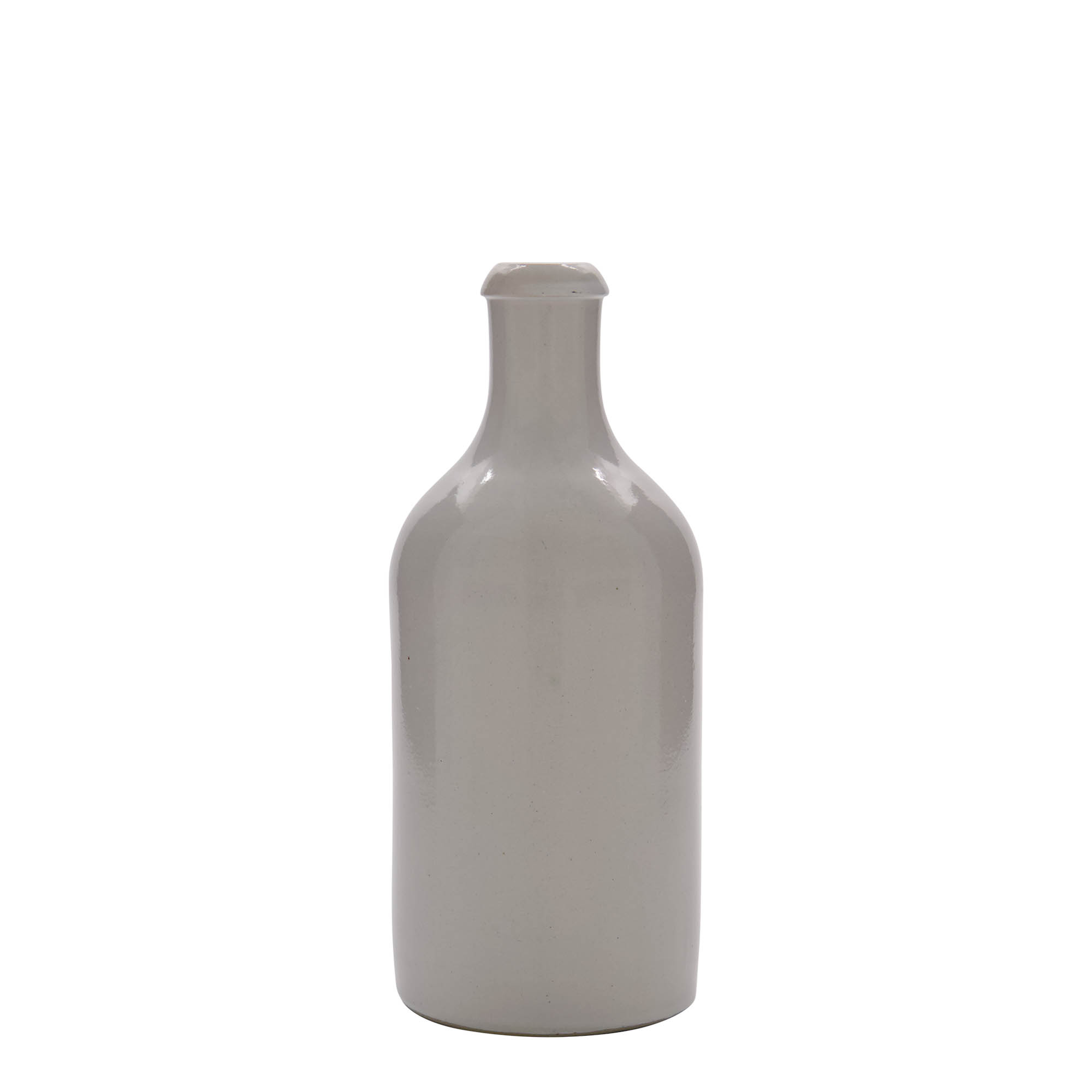 500 ml tonkrukke, steingods, hvit, åpning: kork