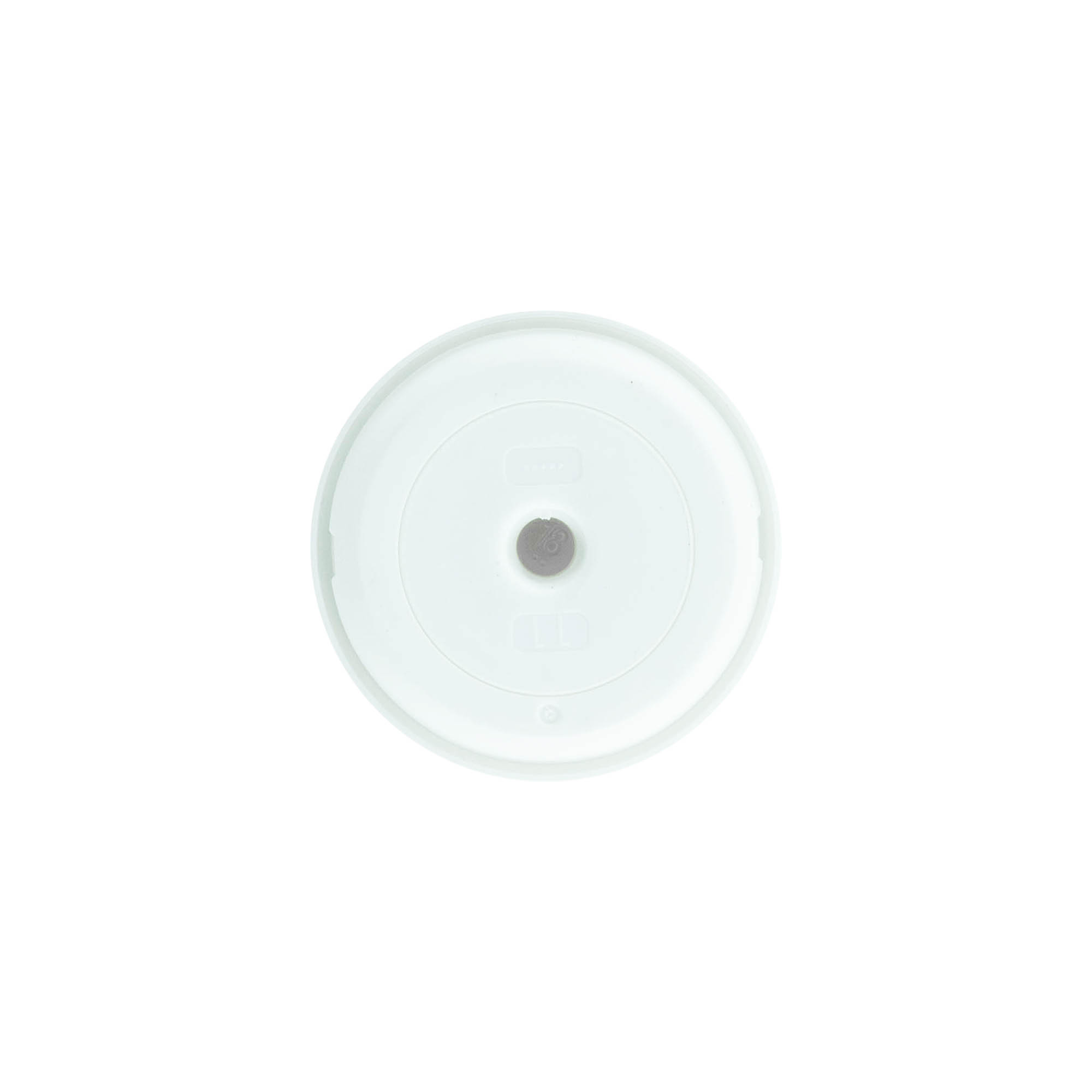 Airless dispenser pumpehode „Mezzo“, type D, PP-plast, hvit med matt sølvmetalllokk
