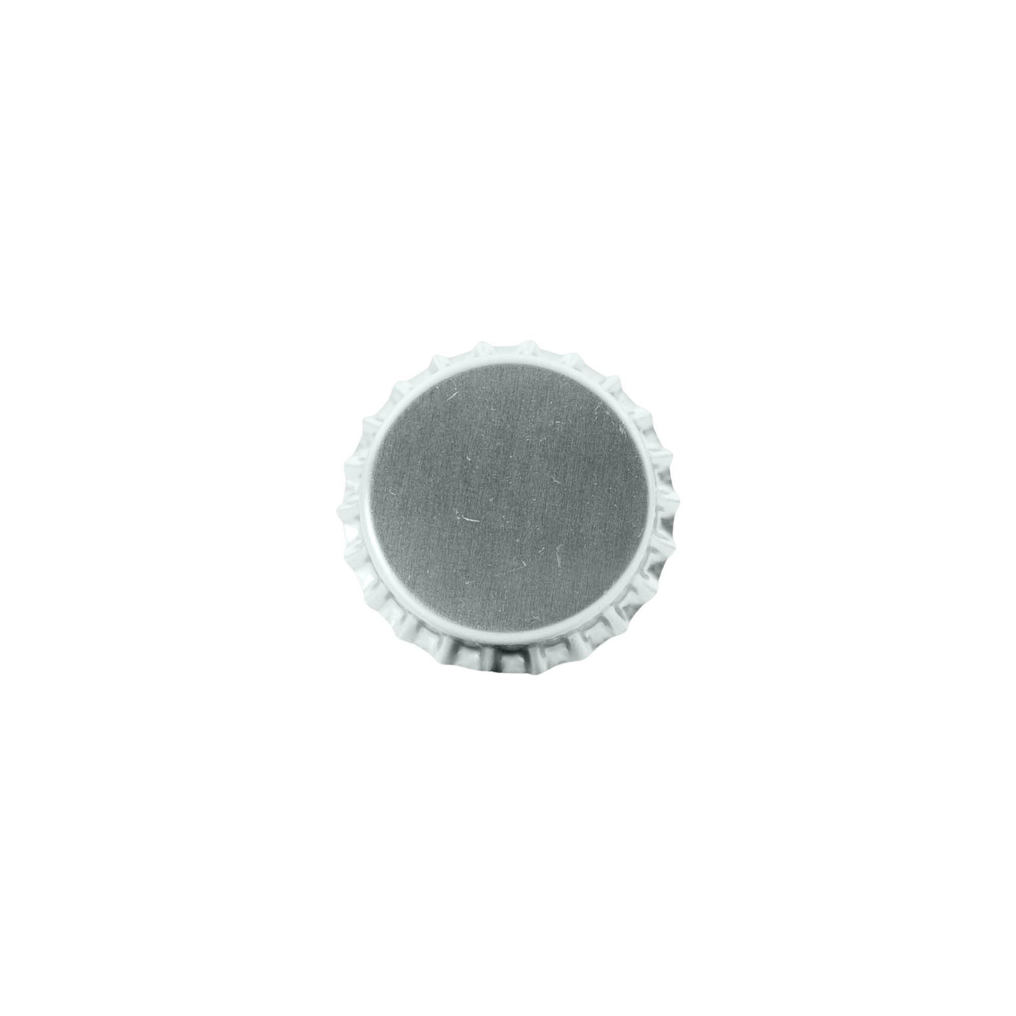 Kronkork 29 mm, metall, sølv