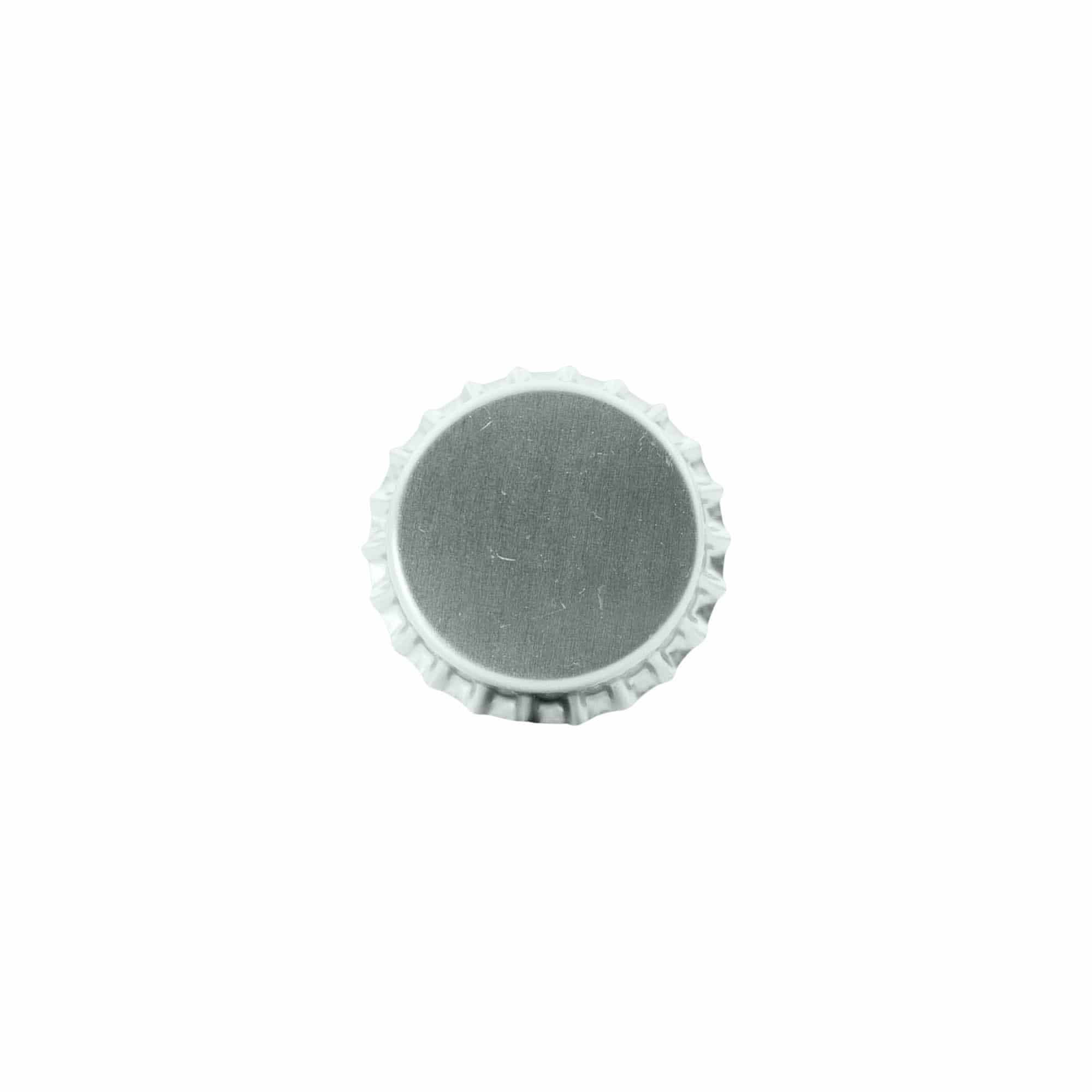 Kronkork 29 mm, metall, sølv