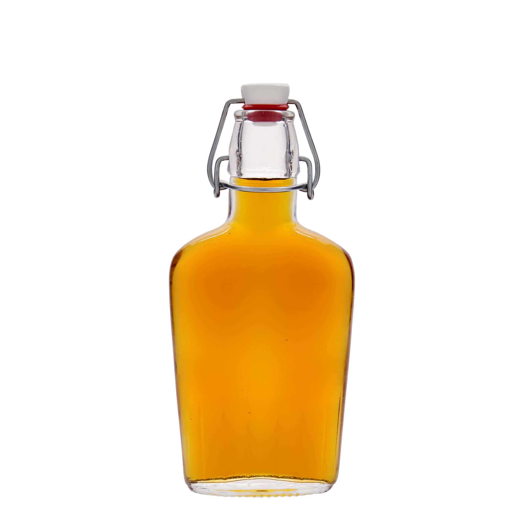 250 ml glassflaske 'Fiaschetta', oval, åpning: klemmeåpning