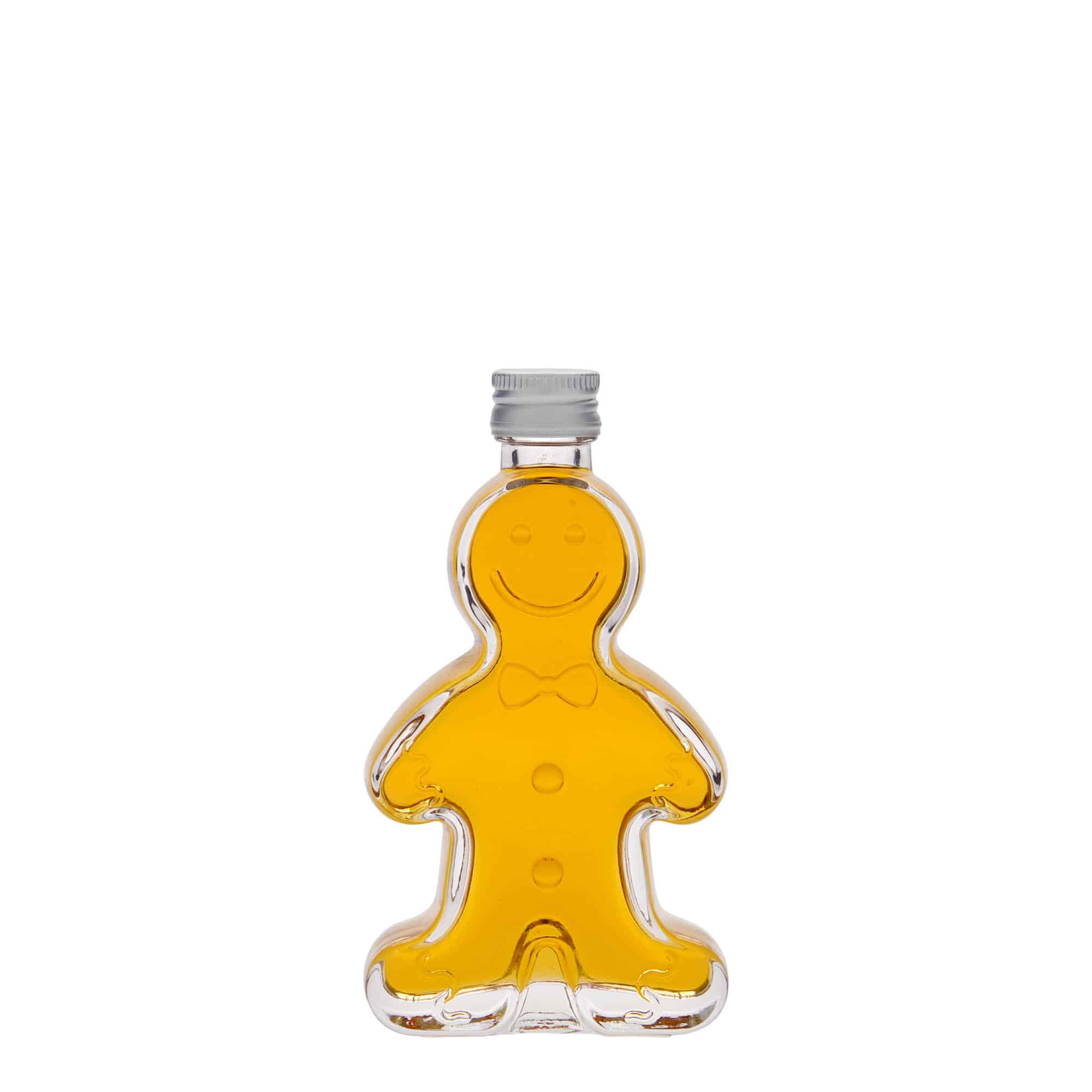 50 ml glassflaske 'Pepperkakemann', åpning: PP 18