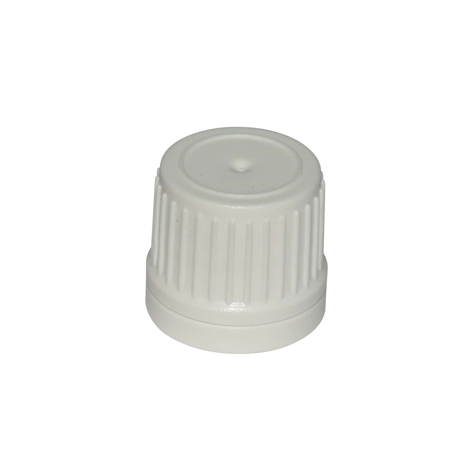 Skrulokk Disc Top, PP-plast, hvit, for åpning: 24/410