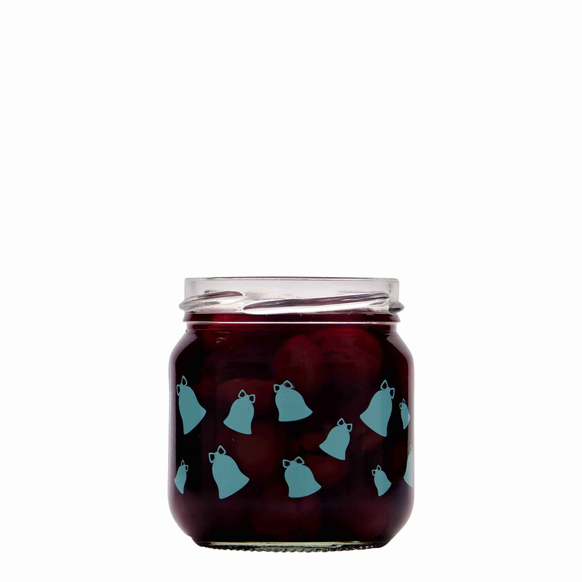 212 ml rundt glass, motiv: Kling, bjelle, åpning: twist-off (TO 66)