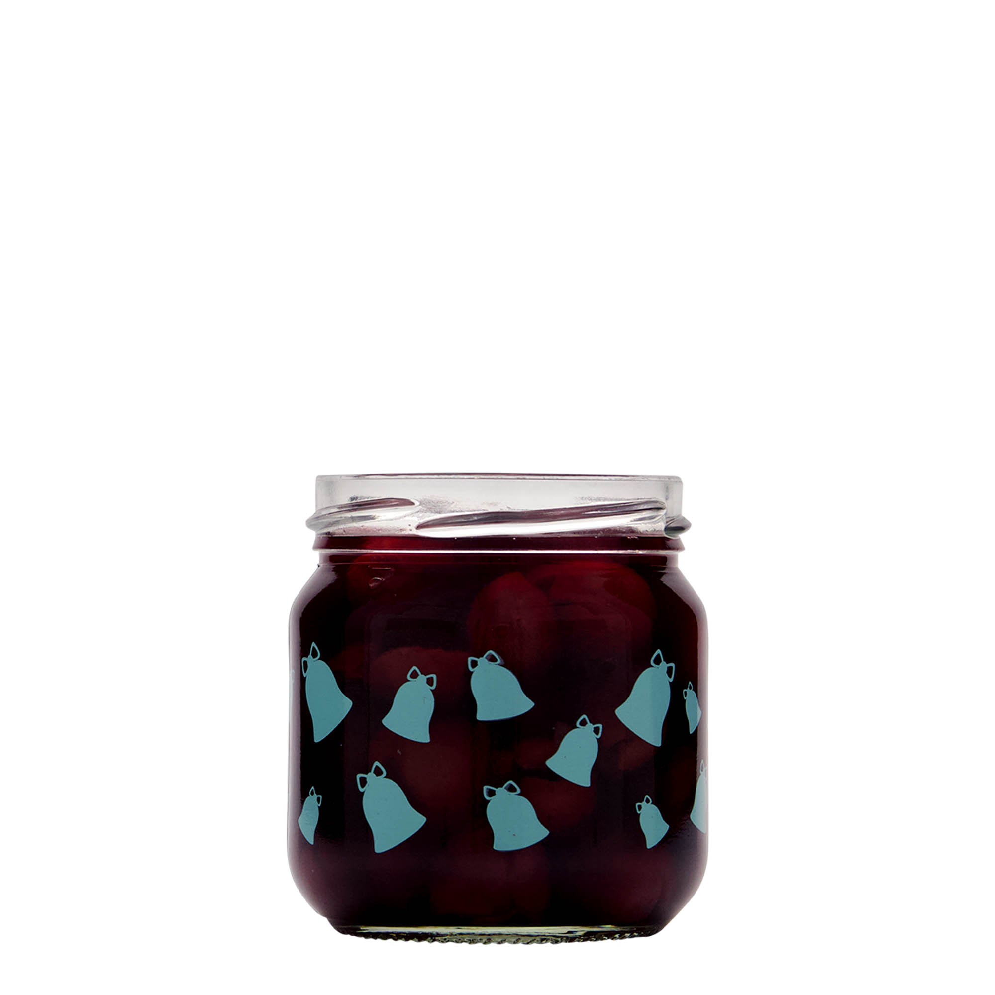 212 ml rundt glass, motiv: Kling, bjelle, åpning: twist-off (TO 66)